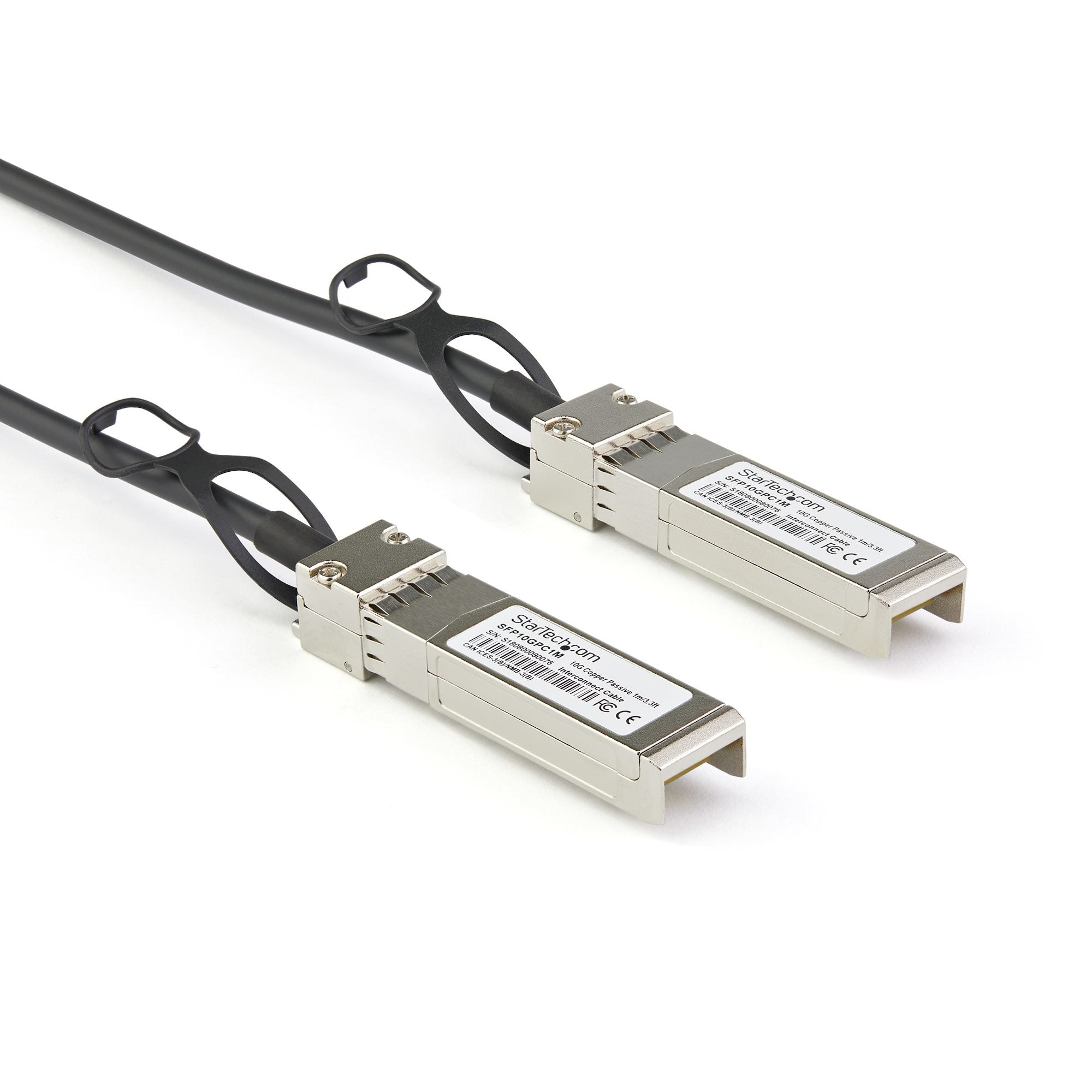 Le DACSFP10G1M est un câble SFP+ en cuivre à raccordement direct compatible Dell EMC DAC-SFP-10G-1M, qui est conçu, programmé et testé pour fonctionner avec des commutateurs et des routeurs compatibles avec la marque Dell EMC et qui respecte les normes MS