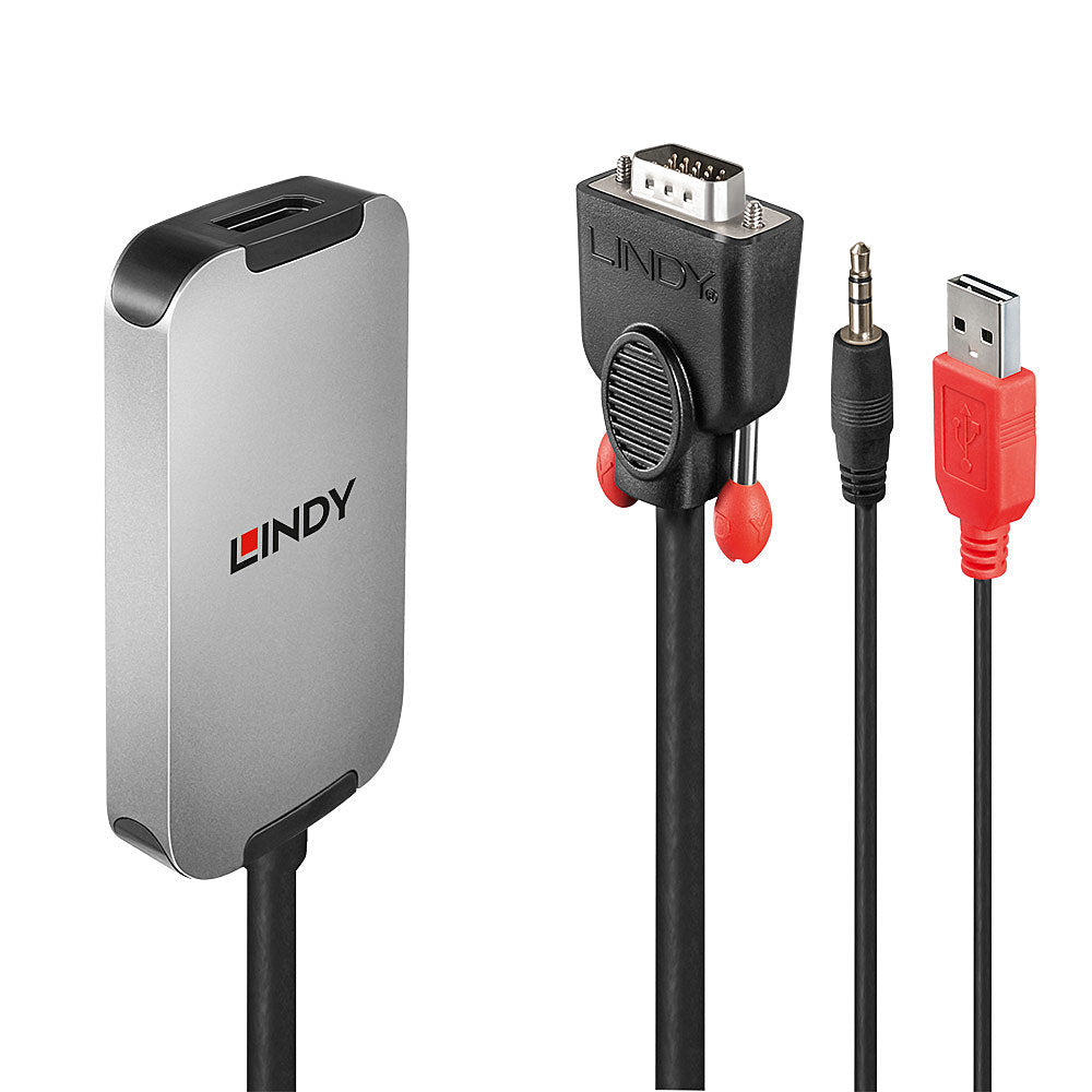 Adaptateur DisplayPort vers VGA LINDY 38296 Noir