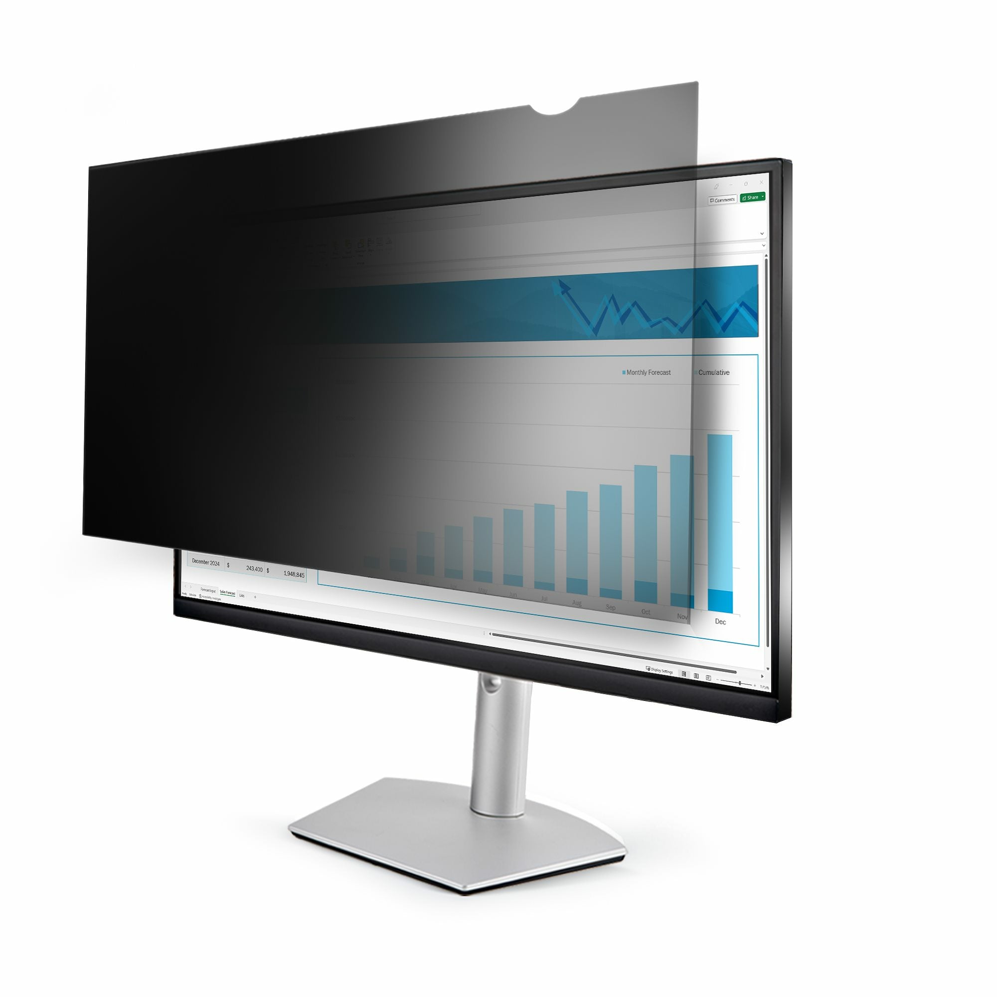 StarTech.com Filtre de Confidentialité pour Écran 31,5" 16:9, Antireflet - Filtre anti-indiscrétion - à double sens - amovible - module d'extension/adhésif - 31.5" - noir