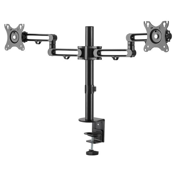 StarTech.com Bras pour écran PC à double affichage en aluminium - Double articulage - Pour moniteurs à montage VESA jusqu'à 30" (ARMDUAL3) - Kit de montage - bras réglable - pour 2 moniteurs - aluminium - noir - Taille d'écran : jusqu'à 32 pouces - montra