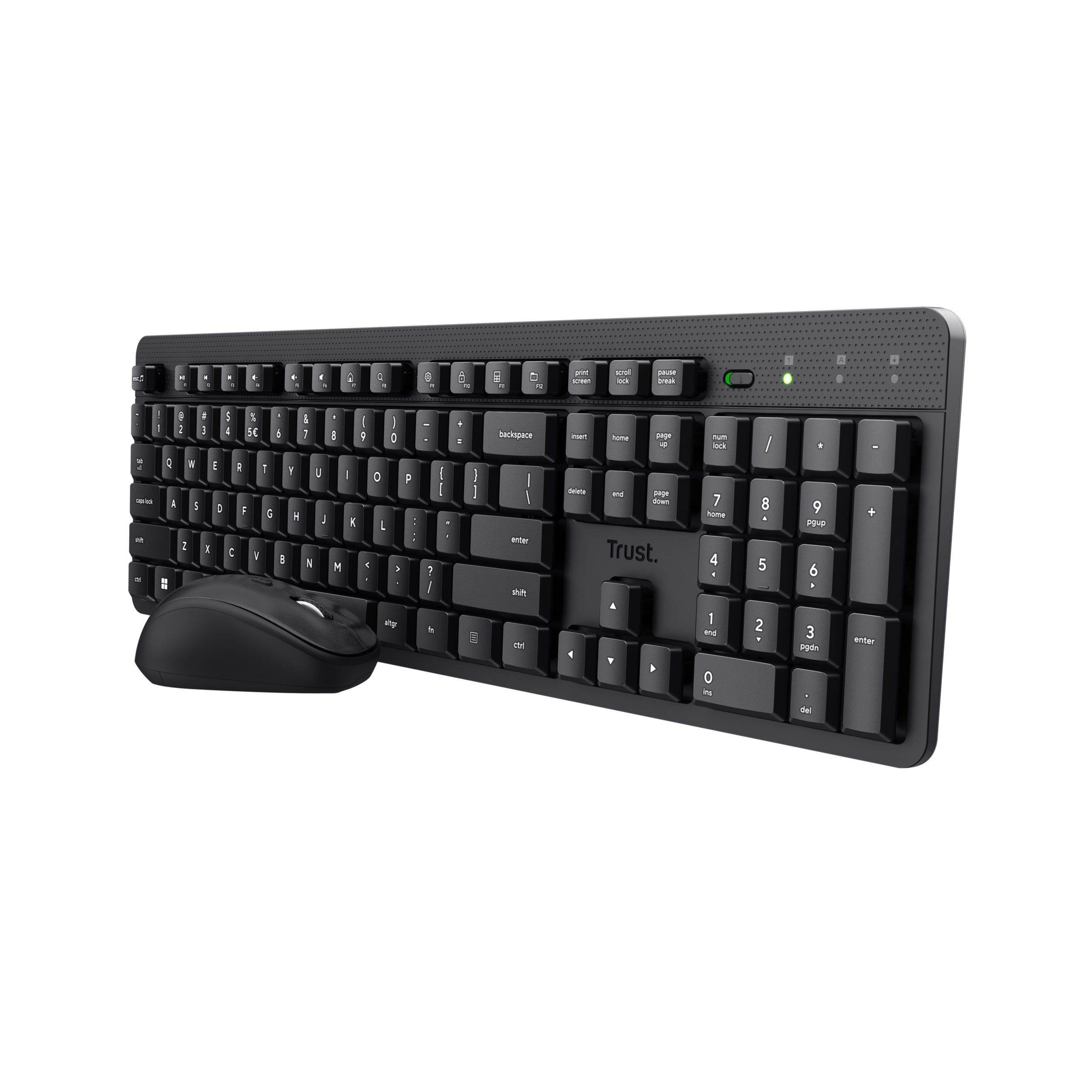 Pack 2en1 (Clavier/Souris) silencieux sans fil Trust Ody II (Noir)