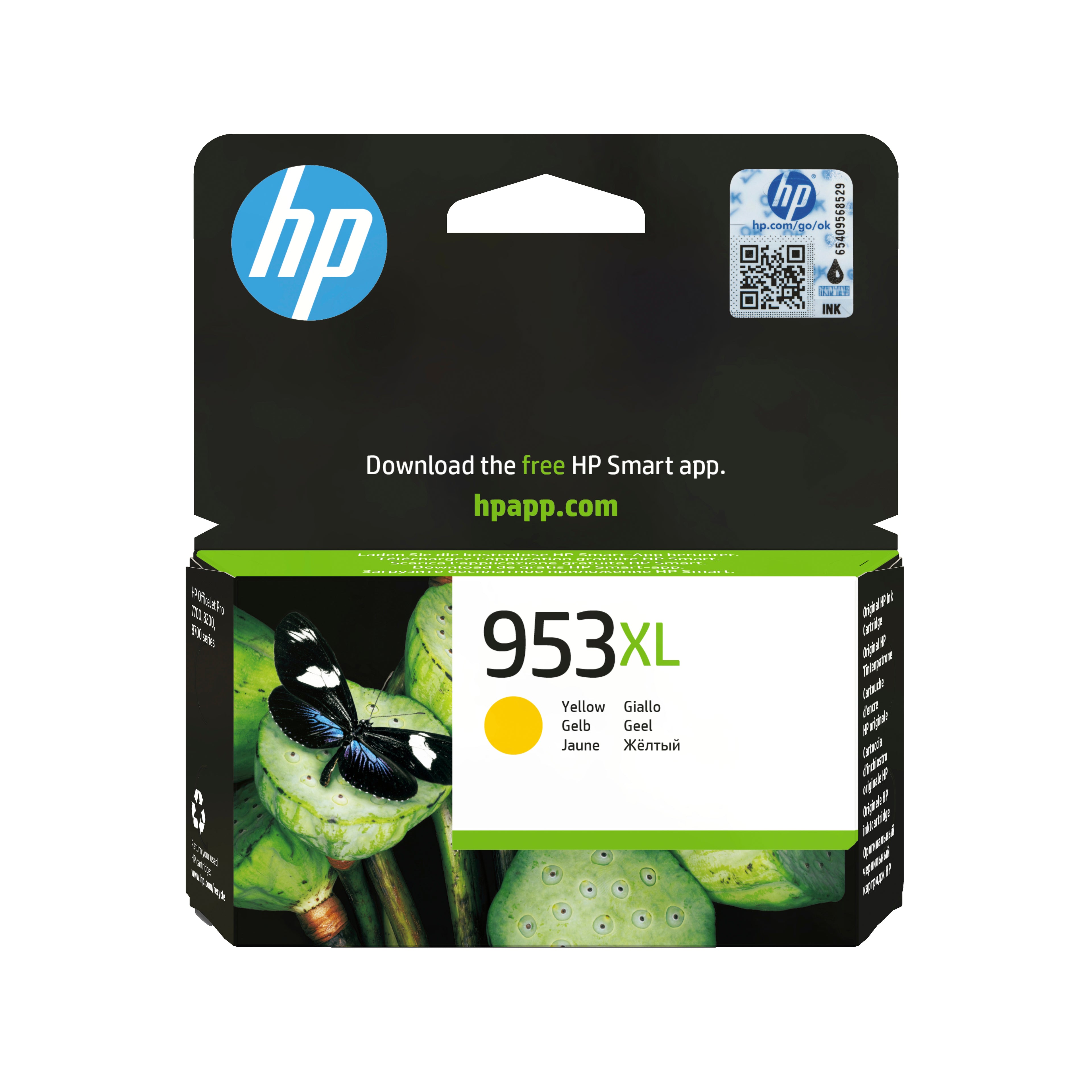 Cartouche d'encre originale HP F6U18AE Jaune