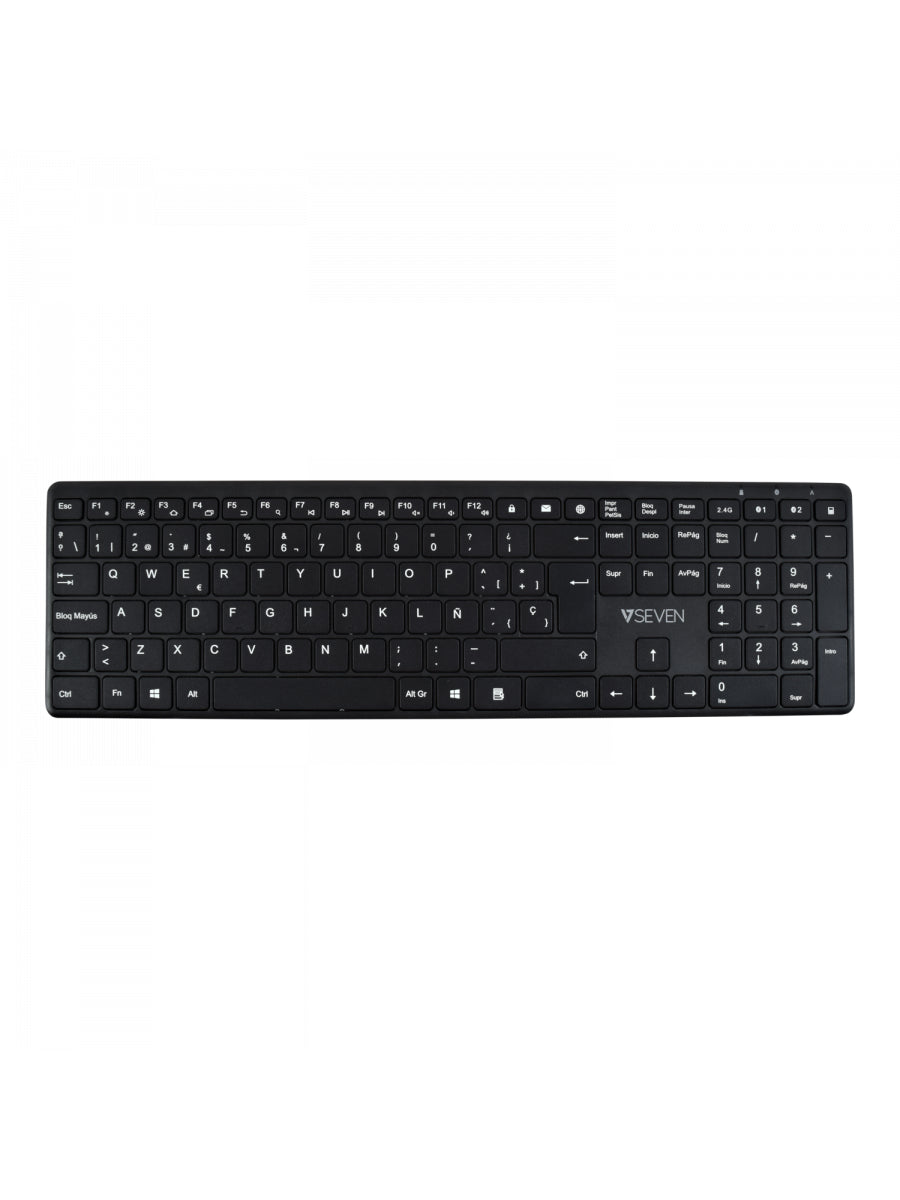 Clavier Bluetooth V7 KW550 BT Noir Espagnol Qwerty