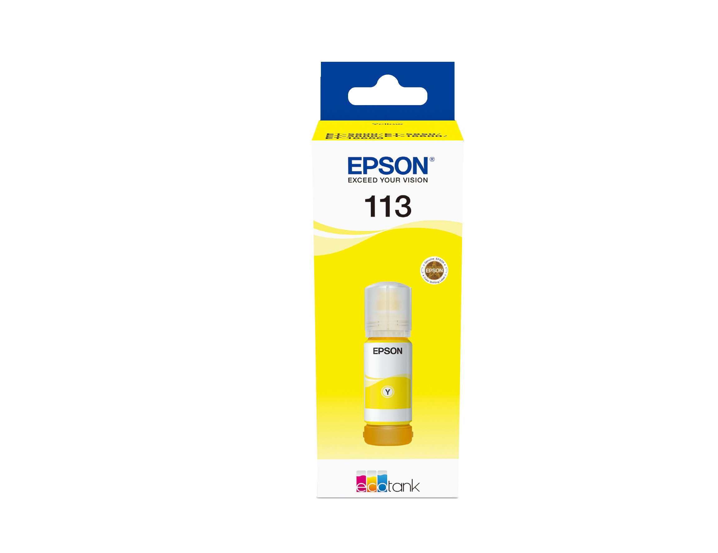 Epson EcoTank 113 - 70 ml - jaune - original - recharge d'encre - pour EcoTank ET-16150, 16650, 5150, 5170, 5800, 5850, 5880, EcoTank Pro ET-16680, 5150, 5170