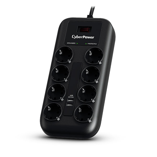Multiprise 8 Prises avec Interrupteur Cyberpower P0820SUF0-DE (1,8 m)