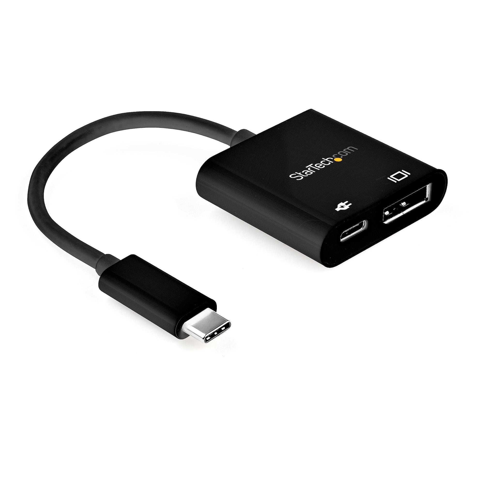 StarTech.com Adaptateur USB-C vers DisplayPort - Power Delivery - 8K 30Hz - Adaptateur USB / DisplayPort - 24 pin USB-C (M) pour DisplayPort, 24 pin USB-C (F) - Thunderbolt 3 / DisplayPort 1.4 - support 8K, actif - noir