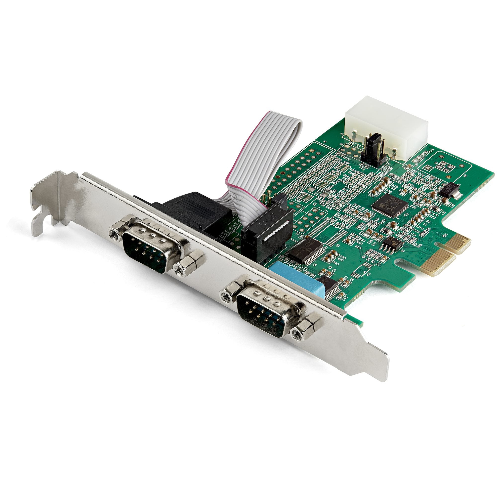 StarTech.com Carte adaptateur PCIe serie RS232 - 2 ports - 16950 UART - Adaptateur série - PCIe - RS-232 x 2
