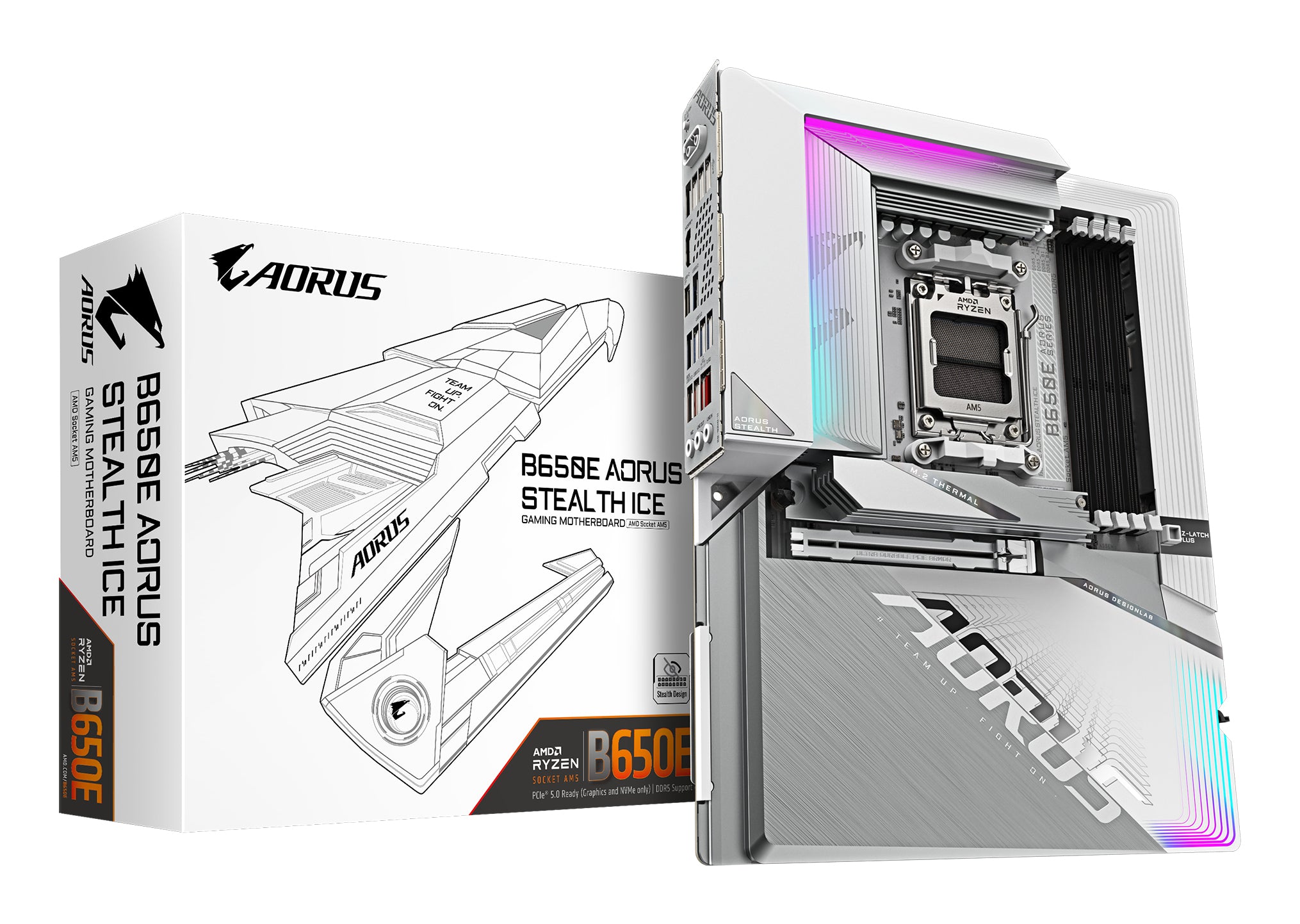 B650E AORUS STEALTH ICE - B650/AM5/DDR5/ATX