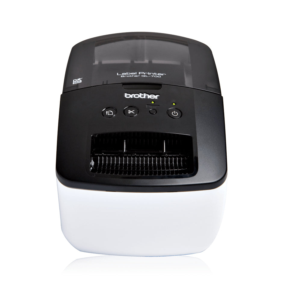 Brother QL-700 - Imprimante d'étiquettes - thermique direct - rouleau (6,2 cm) - 300 x 600 ppp - jusqu'à 150 mm/sec - USB - outil de coupe