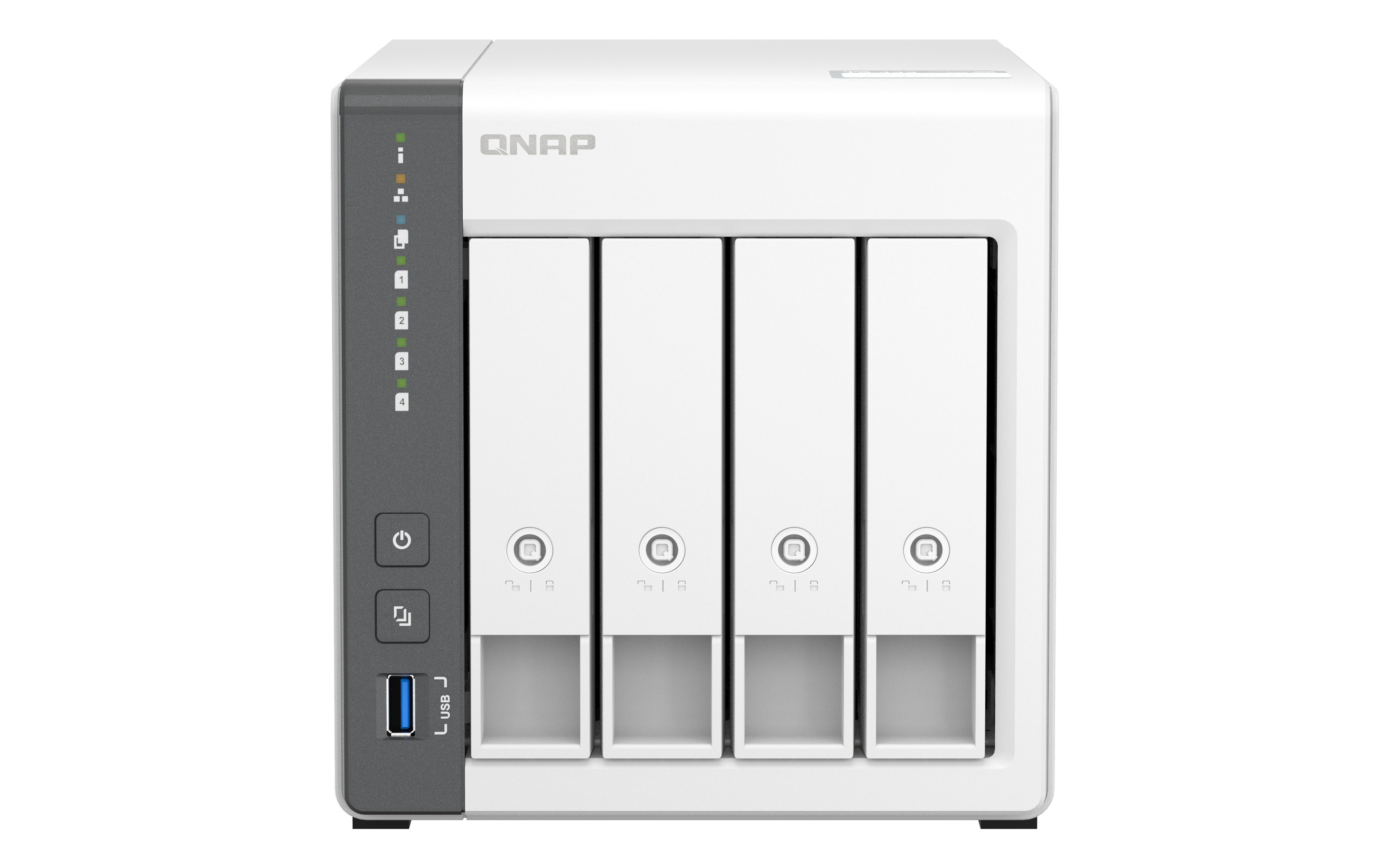 QNAP TS-433 - Serveur NAS - 4 Baies - SATA 6Gb/s - RAID 0, 1, 5, 6, 10, JBOD, 50, 60 - RAM 4 Go - Gigabit Ethernet / 2.5 Gigabit Ethernet - iSCSI support