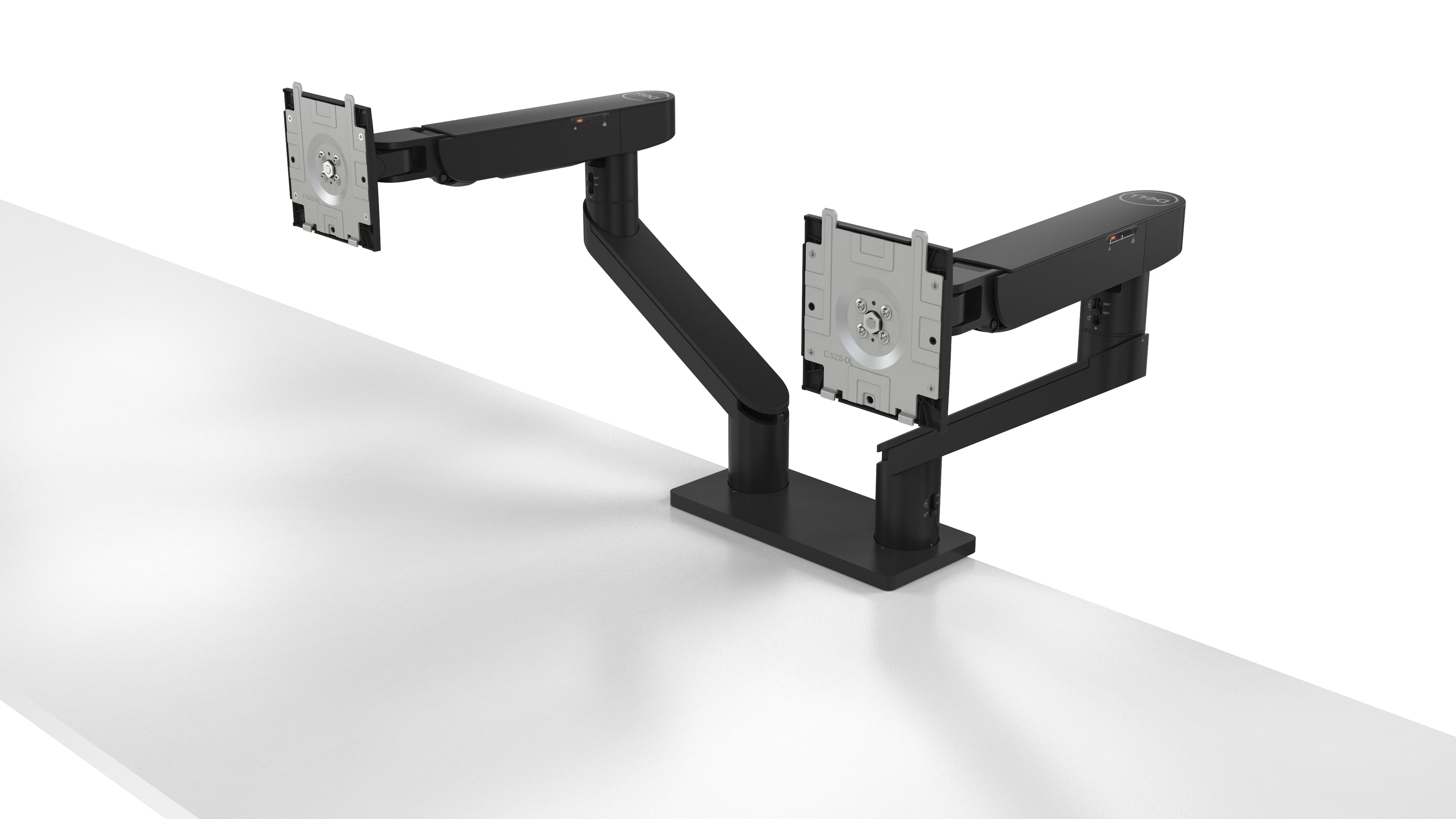 Dell Dual Monitor Arm - MDA20 - Kit de montage - bras réglable - pour 2 écrans LCD - noir - Taille d'écran : 19"-34" - Interface de montage : 100 x 100 mm - montrable sur bureau