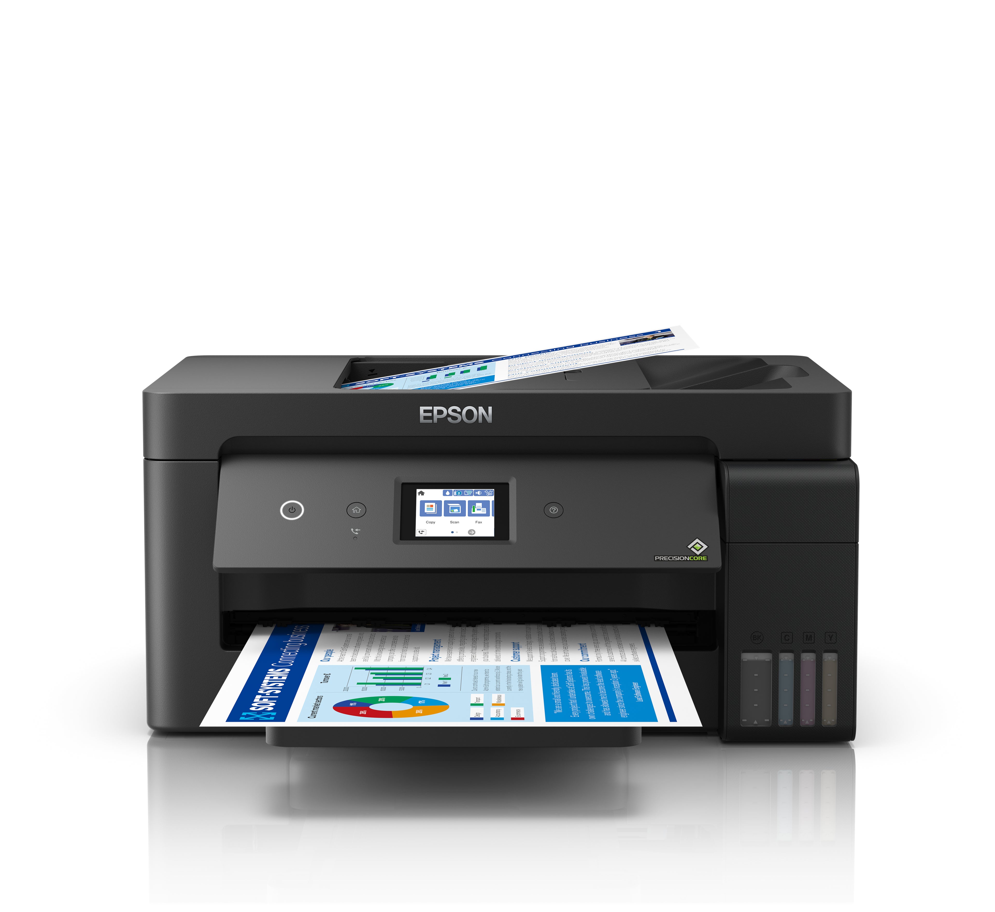 Epson EcoTank ET-15000 - Imprimante multifonctions - couleur - jet d'encre - A3/Ledger (297 x 432 mm) (original) - A3/Ledger (support) - jusqu'à 11.5 ppm (copie) - jusqu'à 17 ppm (impression) - 270 feuilles - 33.6 Kbits/s - USB 2.0, LAN, Wi-Fi