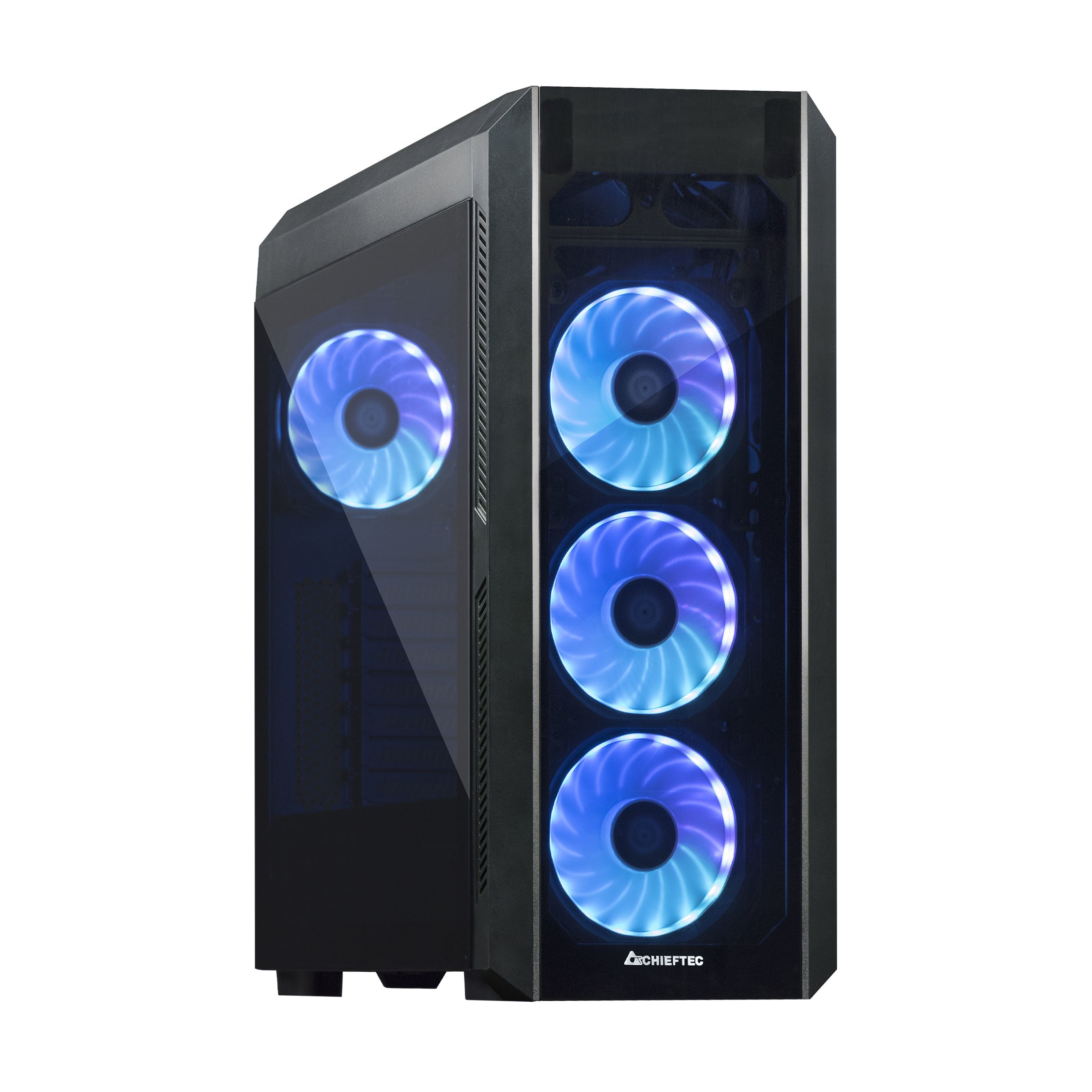 Boitier Moyen Tour ATX Chieftec Scorpion III GL-03B RGB avec panneaux vitrés (Noir)