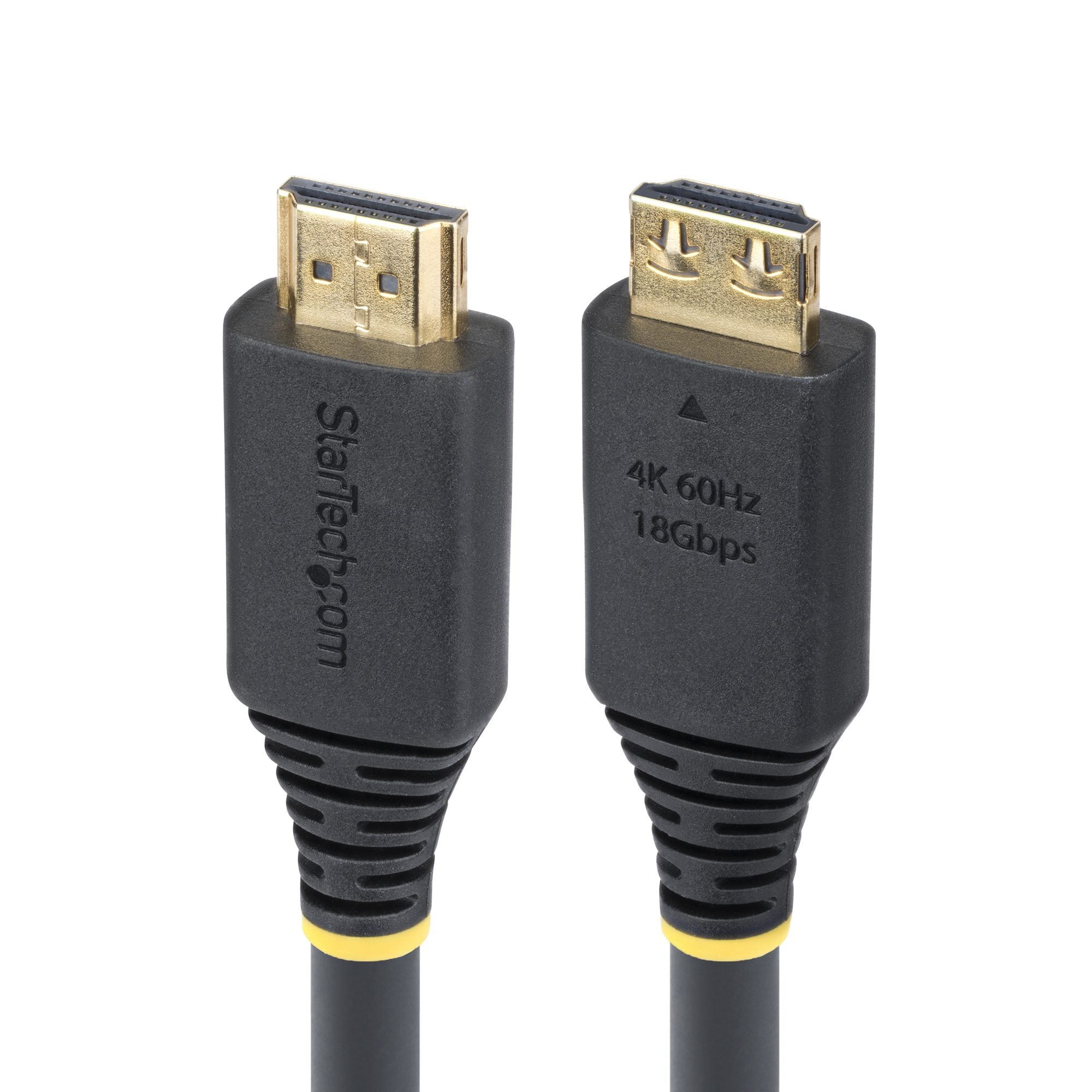 StarTech.com 20ft (6m) Active HDMI Cable w/Gripping Connectors - High speed - câble HDMI avec Ethernet - HDMI mâle pour HDMI mâle - 6.1 m - blindé - noir - sans halogène, actif, support pour 4K60Hz, support 1 440 p (UWQHD) 144 Hz, support 1080 p 240 Hz