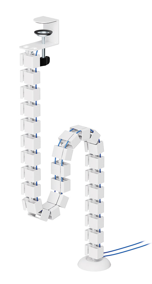 Neomounts - Colonne vertébrale de la gestion des câbles - clamp-on design, universal - blanc