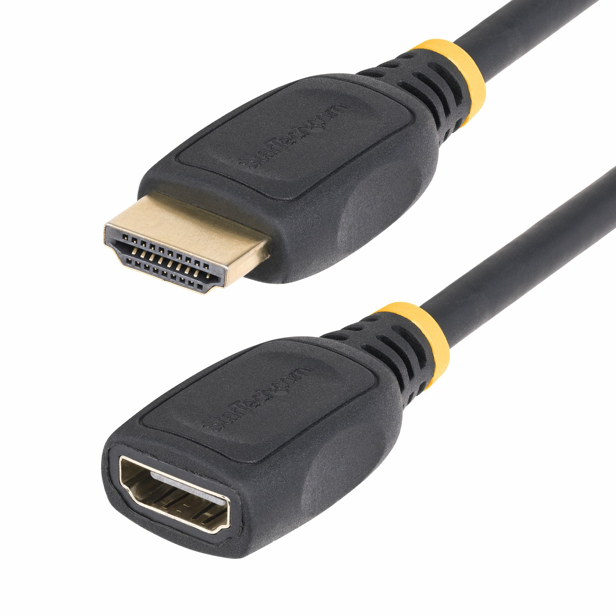StarTech.com Câble d'Extension HDMI 2.0 de 2 m, Câble HDMI, 4K60Hz, M/F - High Speed - câble de rallonge HDMI - HDMI mâle pour HDMI femelle - 2 m - blindé - noir - passif, support pour 4K60Hz