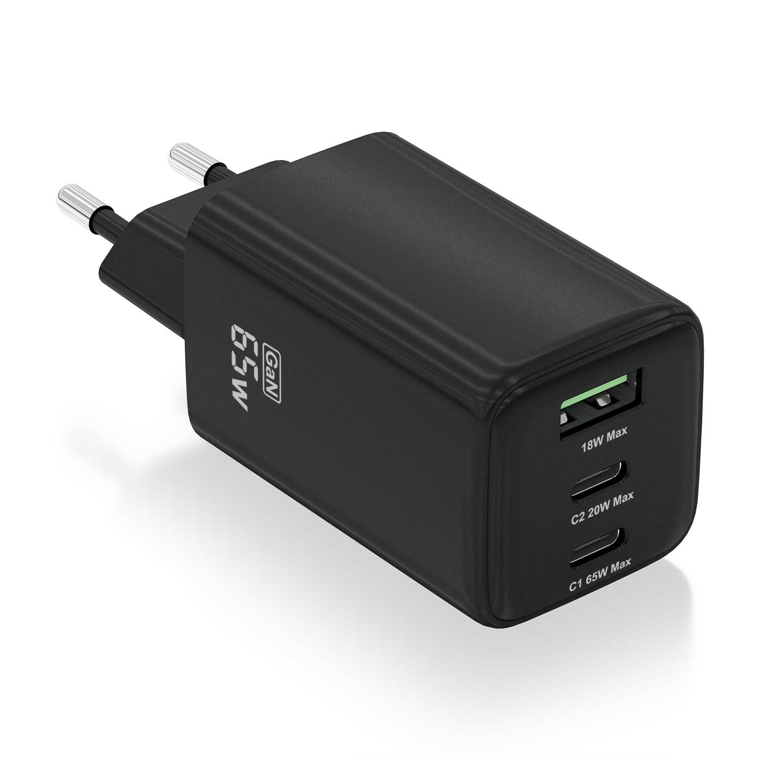 Chargeur mural Aisens ASCH-65W3P042-BK Noir 65 W (1 Unité)