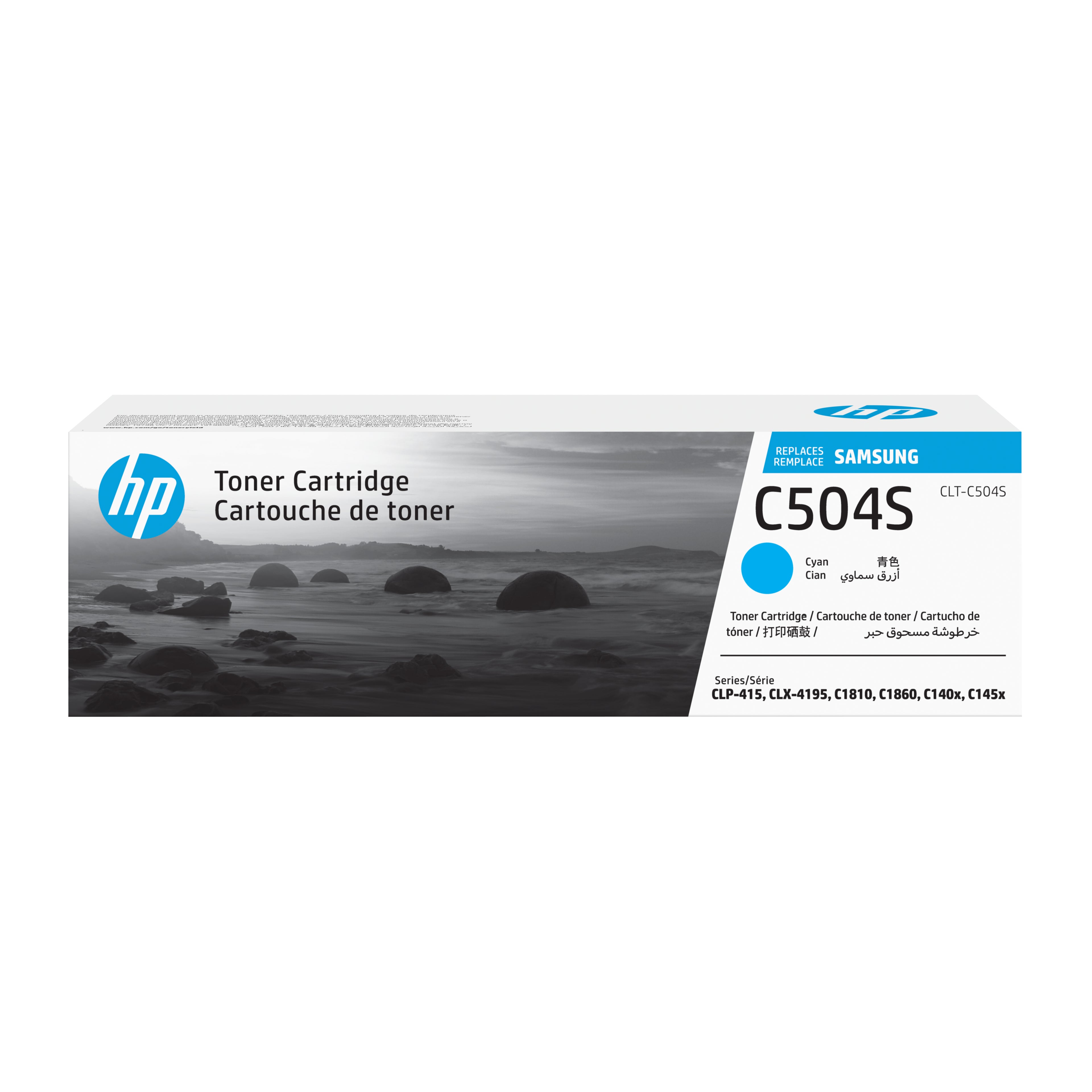 HP CLT-C504S - Cyan - original - cartouche de toner (SU025A) - pour Samsung CLP-415, CLX-4195; MultiXpress SL-C1453, C1454; Xpress SL-C1404, C1810, C1860