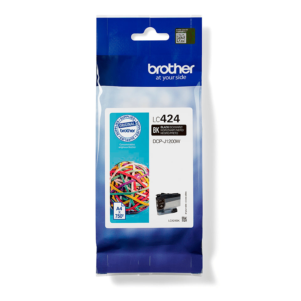 Cartouche d'encre originale Brother LC424 Noir (5 Unités)