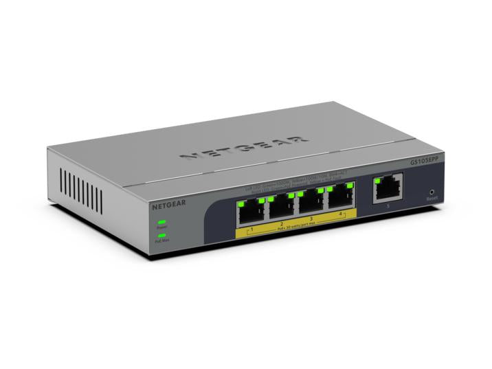 Netgear GS105EPP Commutateur PoE Easy Smart Essentials Gigabit Ethernet 5 ports (120 W).
