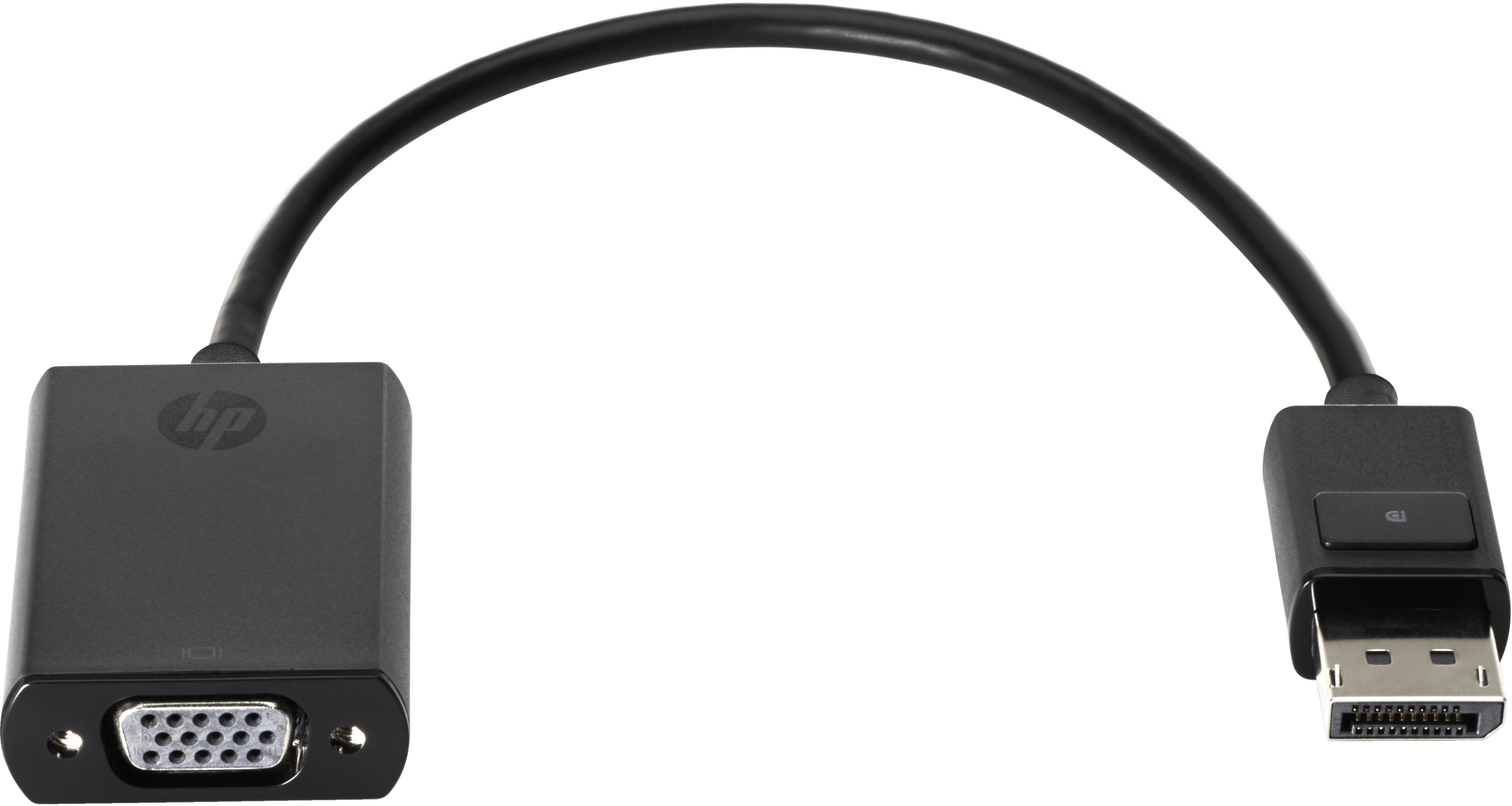 HP DisplayPort to VGA Adapter - Convertisseur vidéo - DisplayPort - VGA - pour Elite t655, EliteBook 8470, Pro 260 G9, t550, Workstation Z4 G5, Z6 G5, ZBook 17 G4