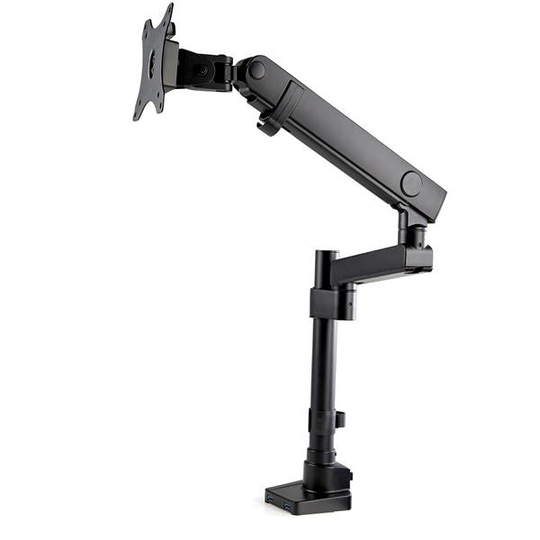 StarTech.com StarTech.com ARMPIVOT2USB3 Bras pour écran PC - Articulé - Bras support écran PC avec 2x USB passthrough - Moniteur VESA jusqu'à 86,4 cm - Kit de montage (bras articulé, fixation par pince pour bureau, serre-joint) - pour moniteur - aluminium