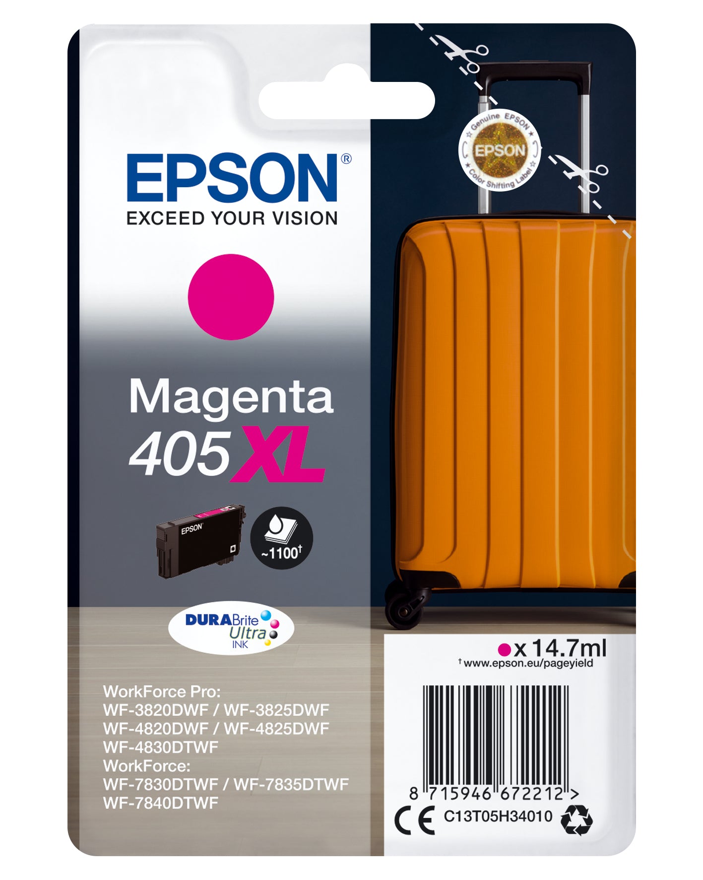 Cartouche d'encre originale Epson C13T05H34010 Gris Magenta (1 Unité)
