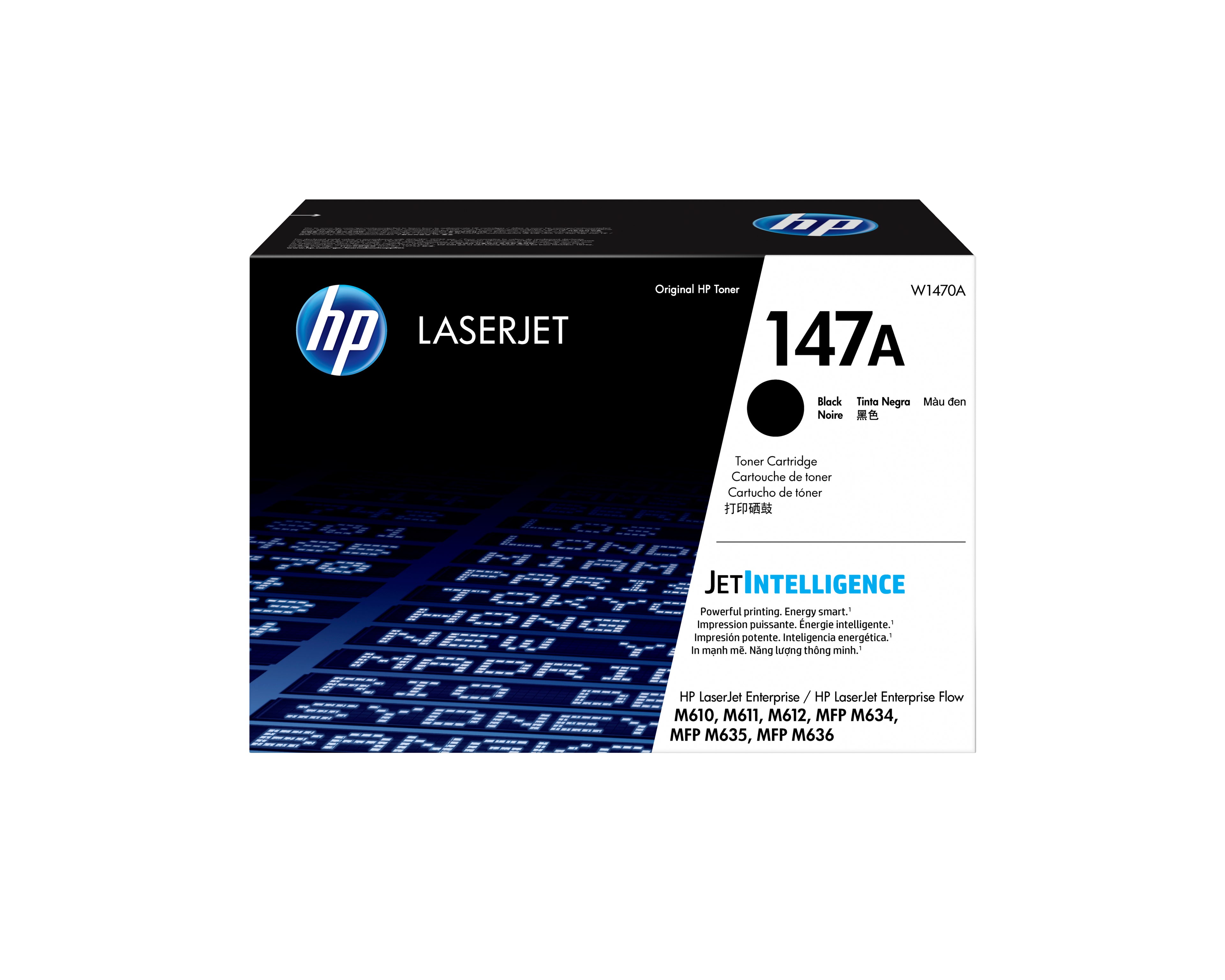 HP 147A - Noir - original - LaserJet - cartouche de toner (W1470A) - pour LaserJet Enterprise MFP M634, LaserJet Enterprise Flow MFP M634, MFP M635, MFP M636