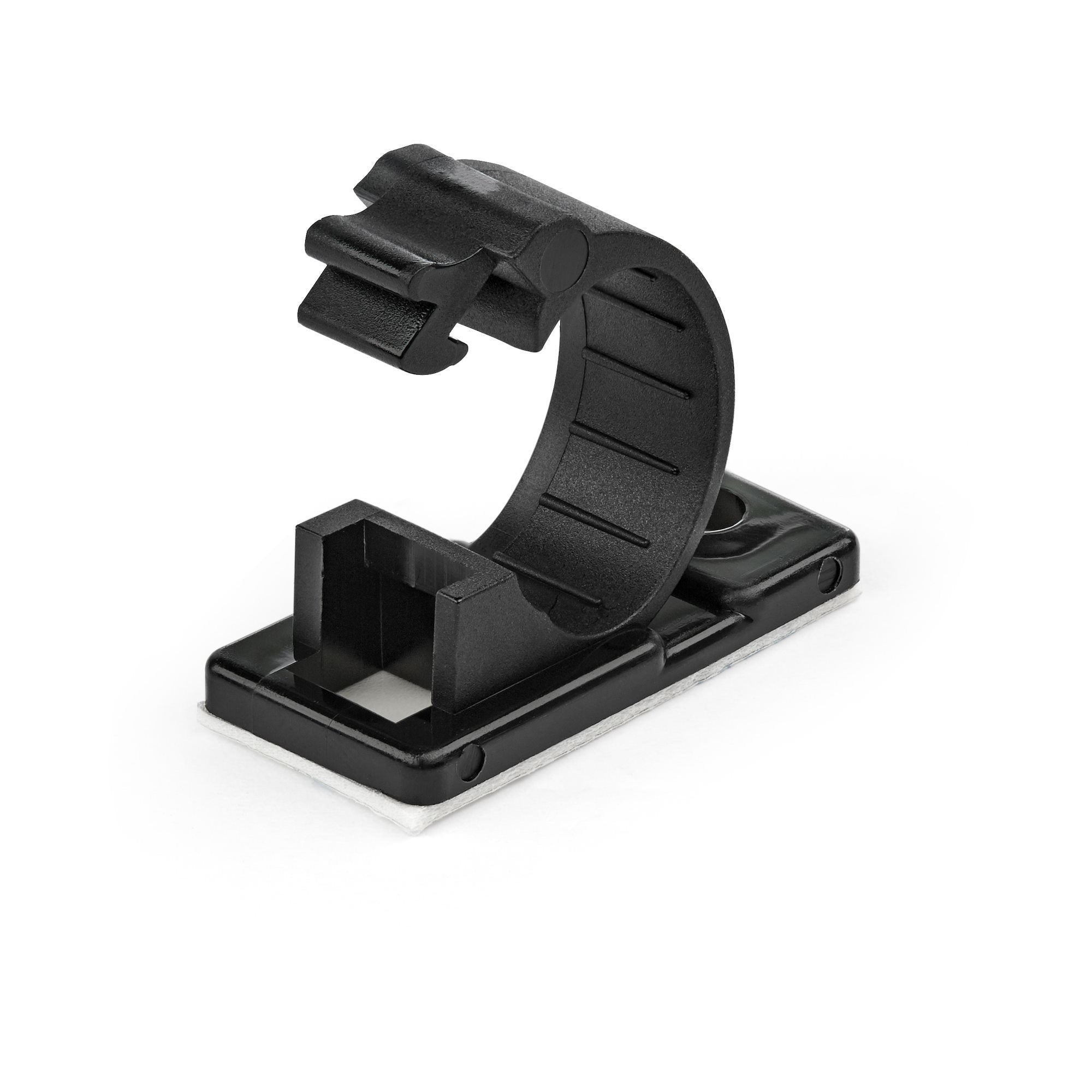 StarTech.com 100 Pinces Attache Câbles Adhésives Noir, Organiseur Câbles Réseau/Ethernet/Bureau/Ordinateur, Range Câbles Bureau Autocollant, Pince Nylon Autocollante Ignifugée UL/94V-2 (CBMCC2) - Attaches de câbles - noir - Conformité TAA (pack de 100)