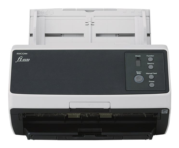 Ricoh fi-8150 - Scanner de documents - CIS Double - Recto-verso - 216 x 355.6 mm - 600 dpi x 600 dpi - jusqu'à 50 ppm (mono) / jusqu'à 50 ppm (couleur) - Chargeur automatique de documents (100 feuilles) - jusqu'à 8000 pages par jour - USB 3.2 Gen 1, Gigab