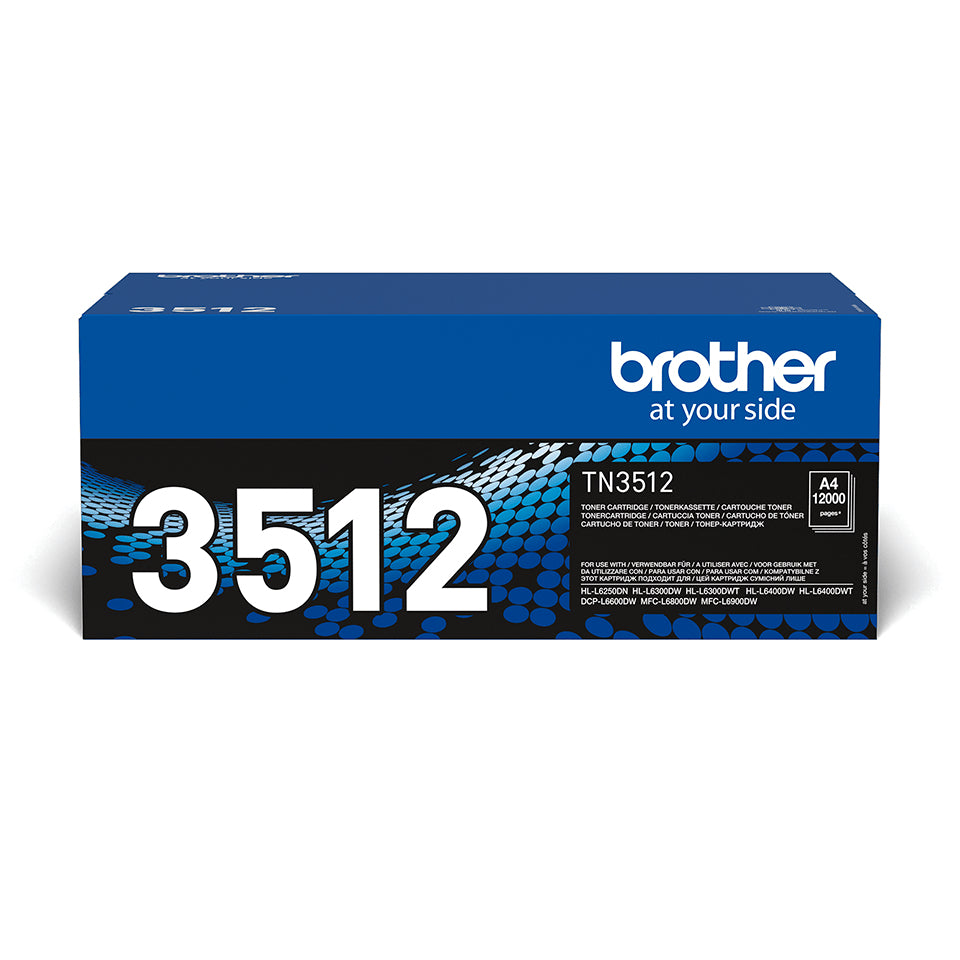 Brother TN3512 - Noir - original - cartouche de toner - pour Brother DCP-L6600, HL-L6250, L6300, L6400, L6450, MFC-L6800, L6900, L6950, L6970