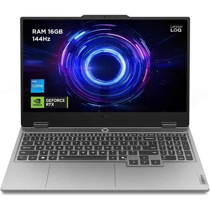 PC portable Gamer LENOVO LOQ 15IRX10 | Sans Windows - 15'' FHD 144hz - Core i5-13450HX - RTX 5050 100W - RAM 16 Go - SSD 512 Go