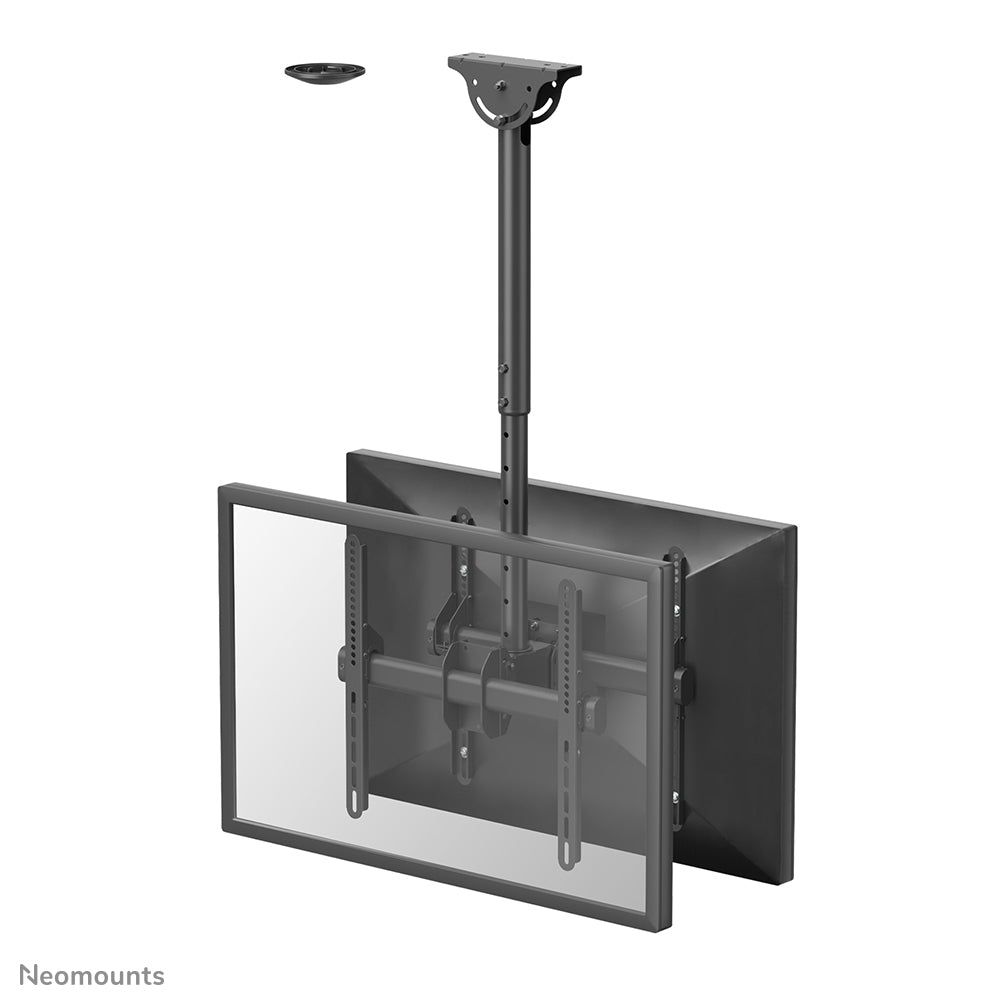 Neomounts NM-C440D - Support - pleine action - pour 2 écrans LCD - noir - Taille d'écran : 32"-60" - montable au plafond
