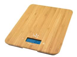 JATA ELECTRONIC KITCHEN SCALE 15KG MAX LCD TIMER AND CLOCK BAMBOO 720