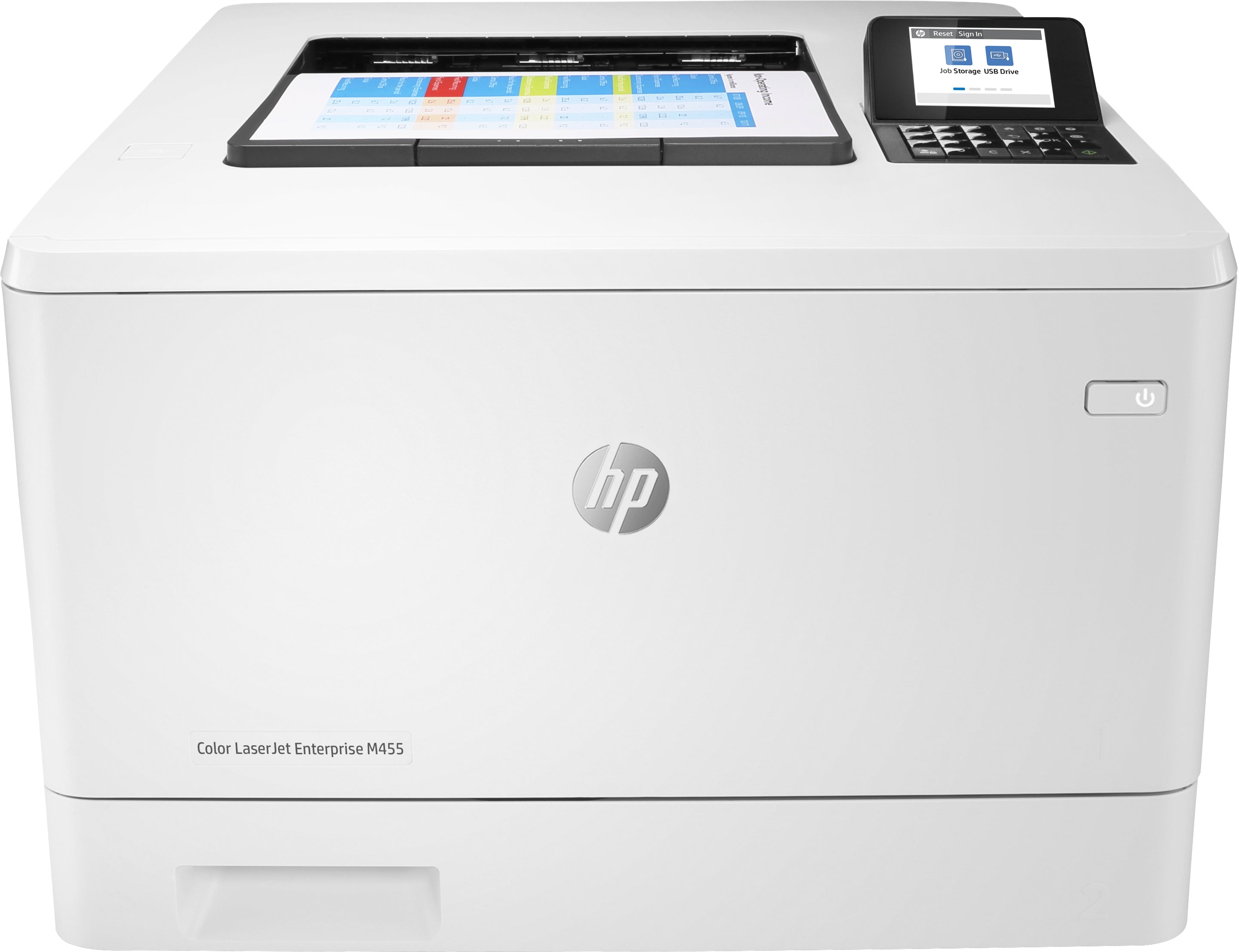 HP Color LaserJet Enterprise M455dn - Imprimante - couleur - Recto-verso - laser - A4/Legal - 600 x 600 ppp - jusqu'à 27 ppm (mono)/jusqu'à 27 ppm (couleur) - capacité : 300 feuilles - USB 2.0, Gigabit LAN, hôte USB 2.0