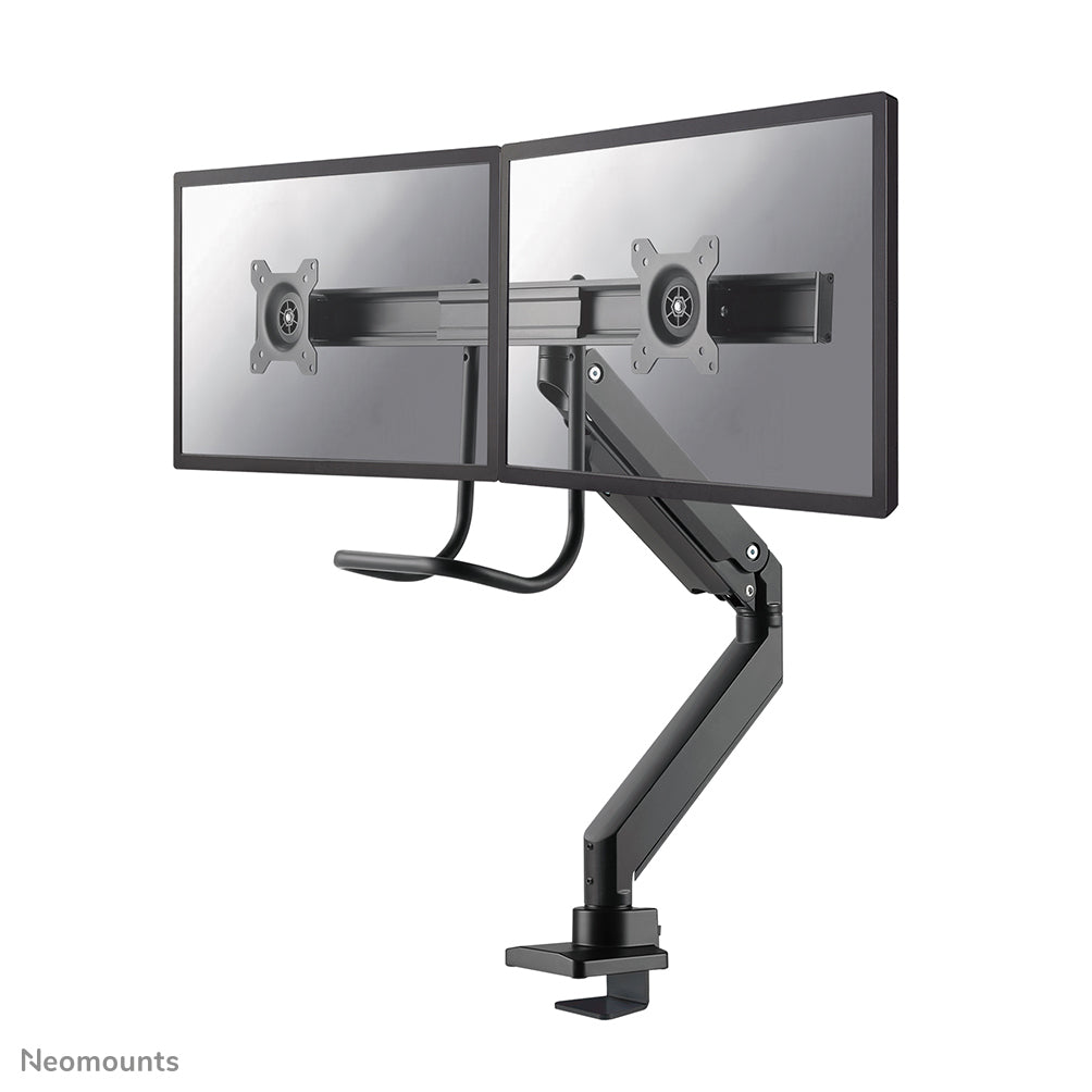 Neomounts NM-D775DX - Kit de montage - pleine action - pour 2 écrans LCD - noir - Taille d'écran : 10"-32" - pinces montables, oeillet, montrable sur bureau