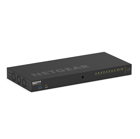 NETGEAR M4250-10G2XF-PoE+ - Commutateur - C3 - Géré - 10 x 10/100/1000 (8 PoE+) + 2 x 10 Gigabit SFP+ - flux d'air côte à côte - Montable sur rack - PoE+ (240 W)