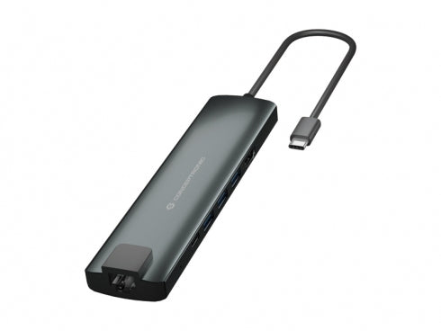 Hub USB Conceptronic 110515507101 Aluminium Gris 9 en 1