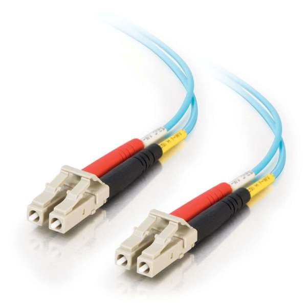 C2G LC-LC 10Gb 50/125 OM3 Duplex Multimode PVC Fiber Optic Cable (LSZH) - Câble réseau - LC multi-mode (M) pour LC multi-mode (M) - 2 m - 2 m - fibre optique - duplex - 50 / 125 microns - OM3 - sans halogène - turquoise
