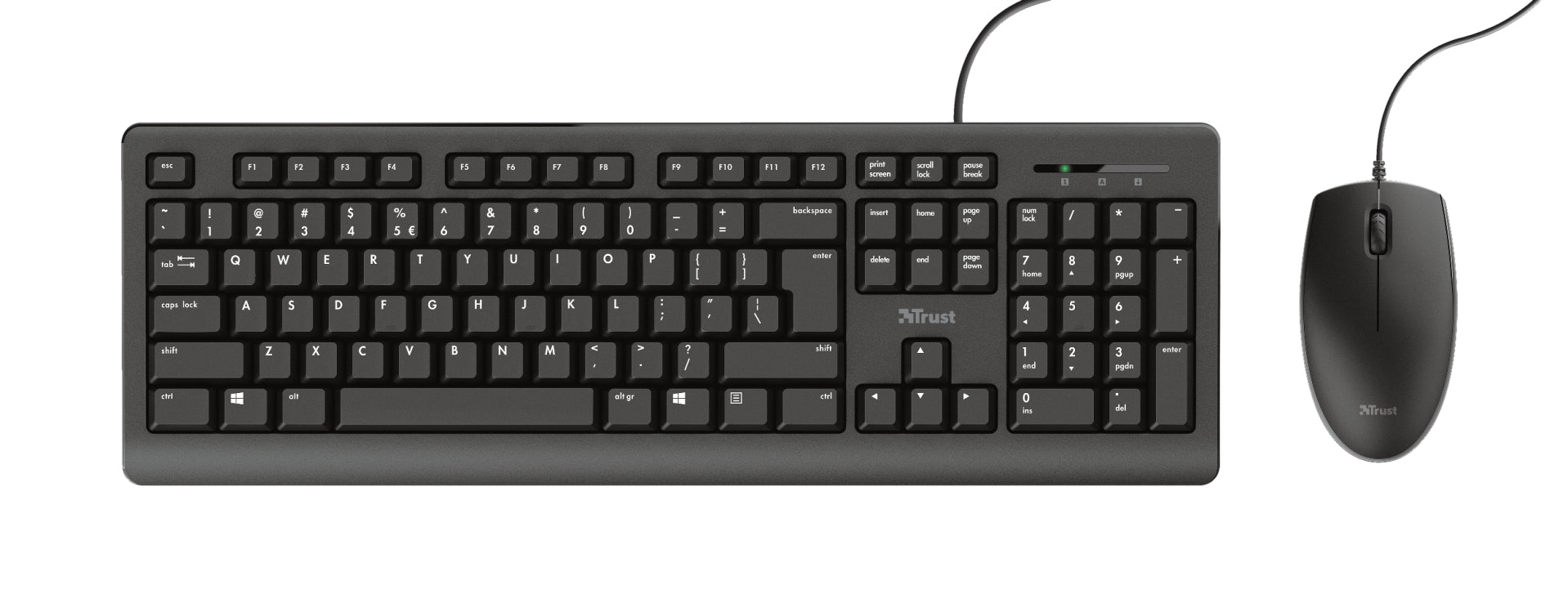 clavier et souris Trust 23972 PRIMO Noir