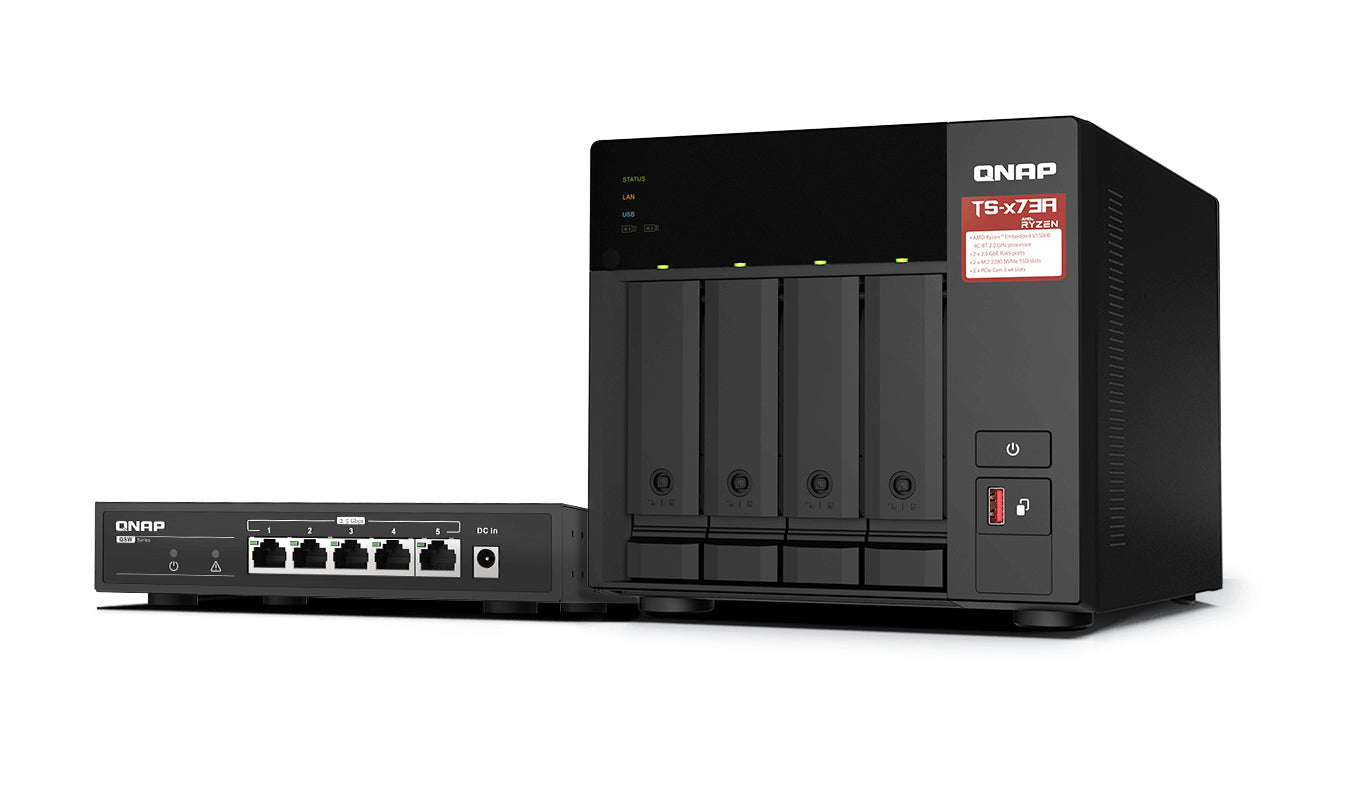 Stockage en Réseau NAS Qnap TS-473A-SW5T Noir AMD Ryzen V1500B