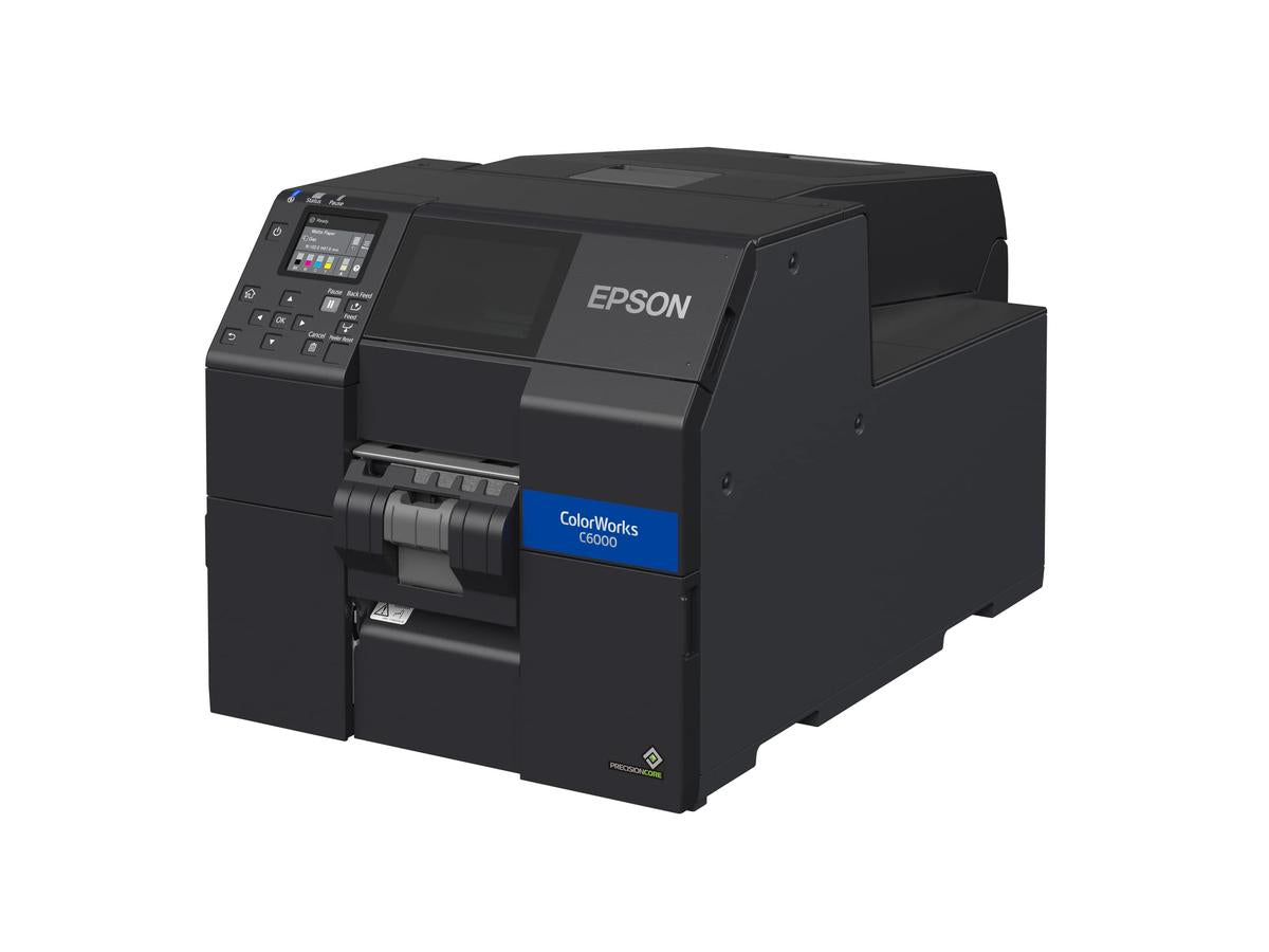 Epson C6000PE 4 Inch Wide Peeler Color Label Printer Black