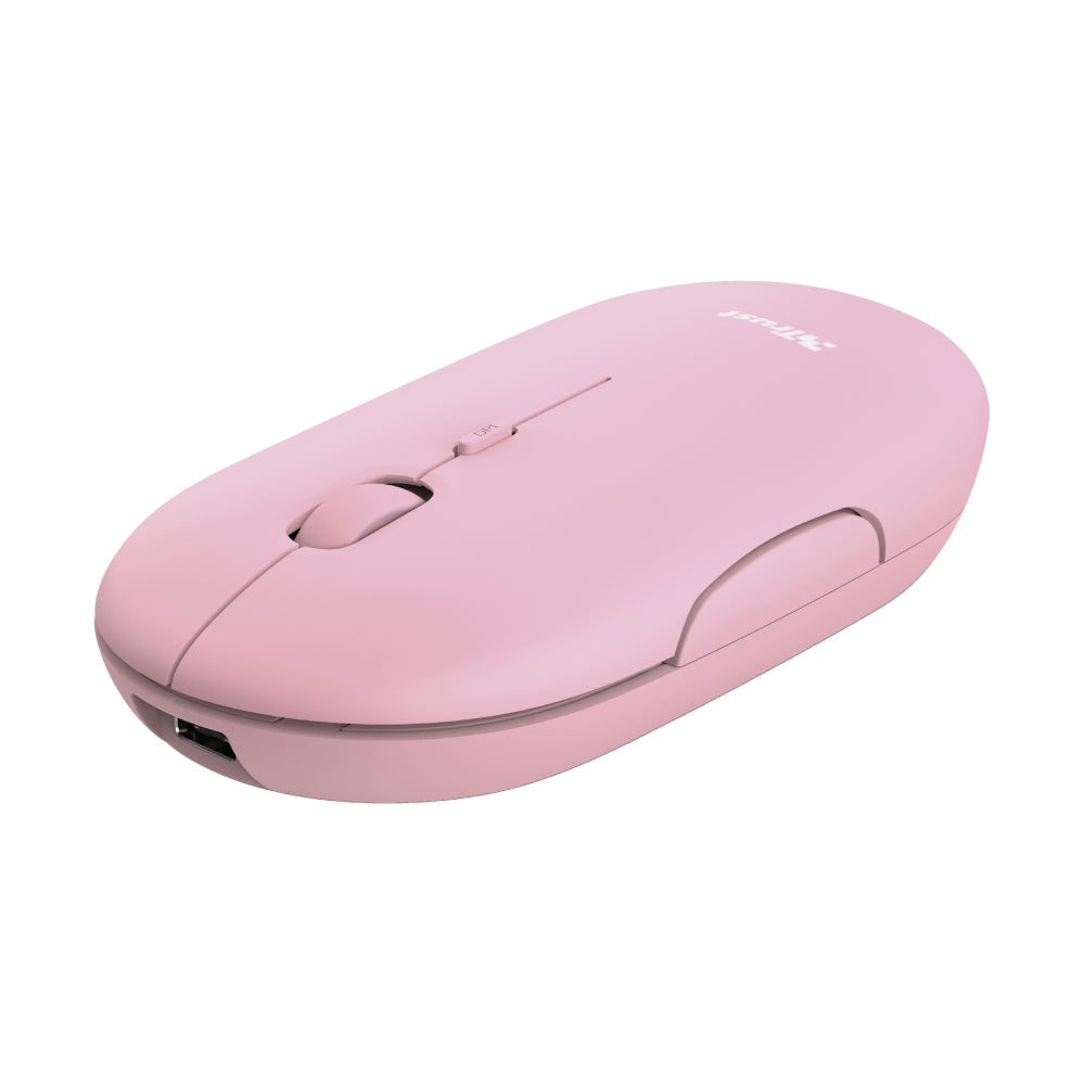 Souris sans-fil Trust Puck 1600 DPI Rose