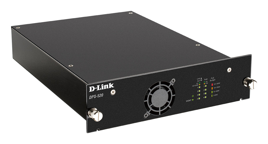 D-Link DPS-520 - Injecteur de puissance - CA 100-240 V - 180 Watt - Ethernet 10/100/1000 - pour DGS 1520-28, 1520-28MP, 1520-52, 1520-52MP