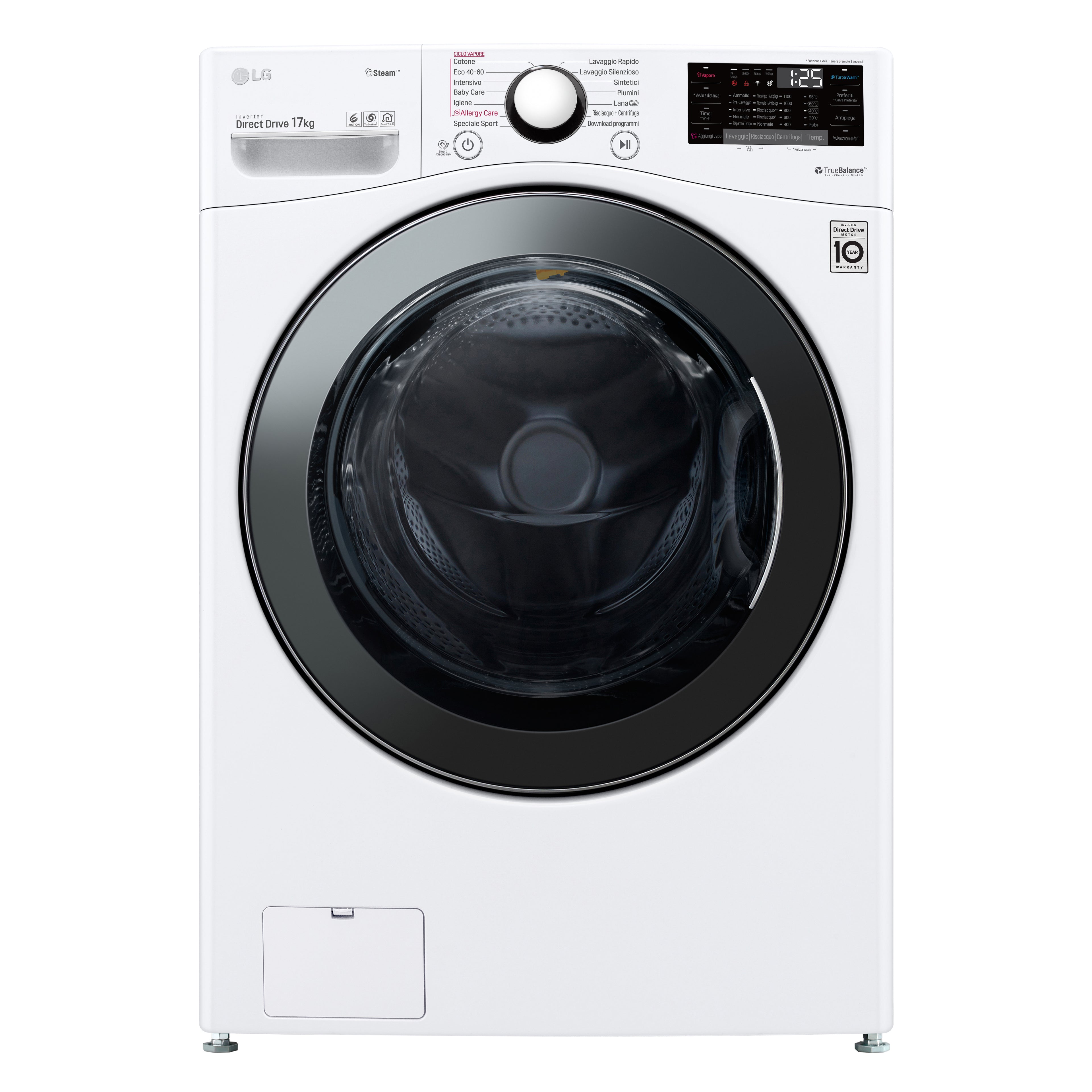 LG F1P1CY2W LAVADORA CARGA FRONTAL 17 KG 1100 RPM BLANCO