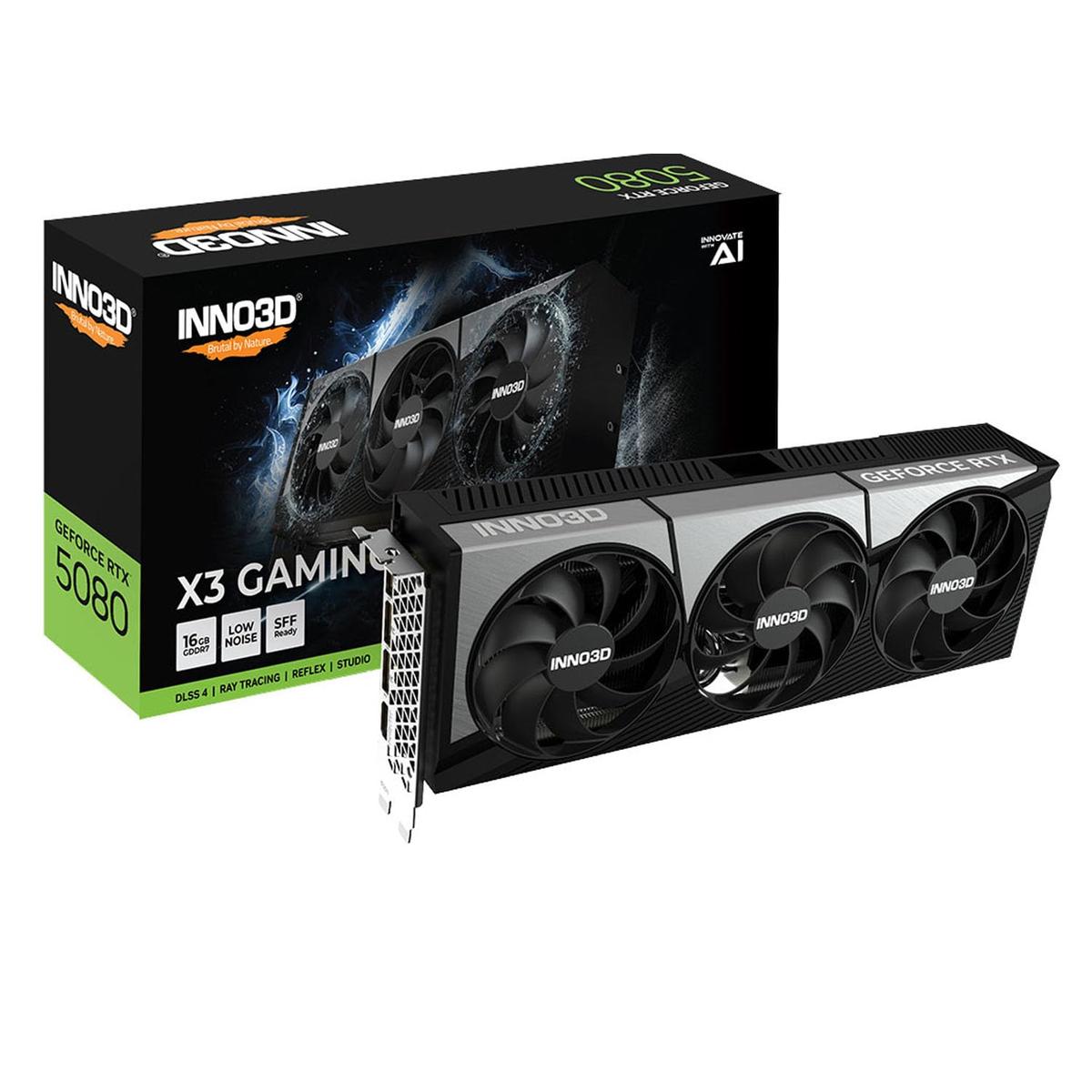 Inno3D RTX5080 X3 Gaming OC 16GB GDDR7 HDMI 3xDP