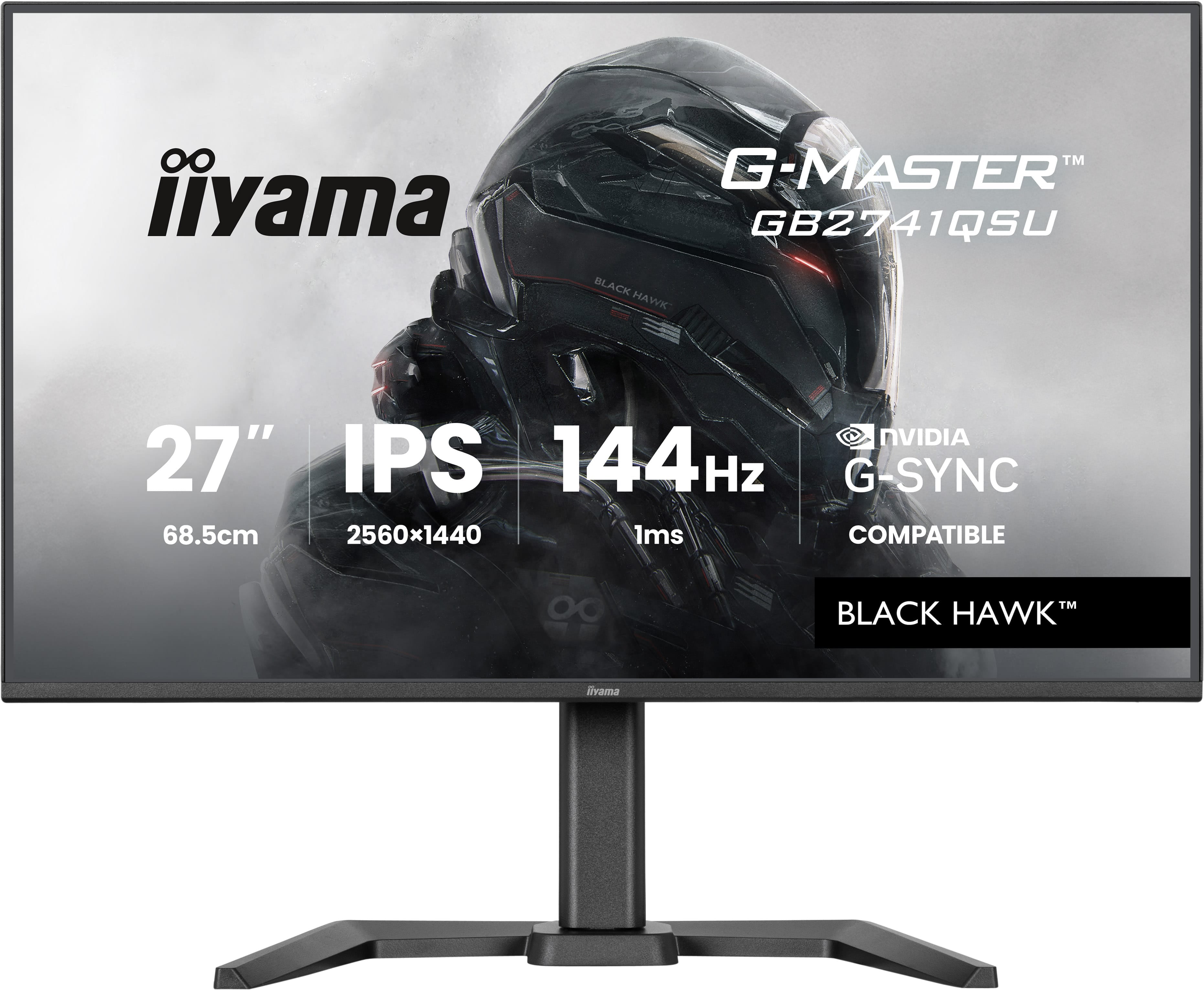 Ecran 27" Iiyama G-Master Black Hawk GB2741QSU-B1 Quad HD 144Hz (Noir)