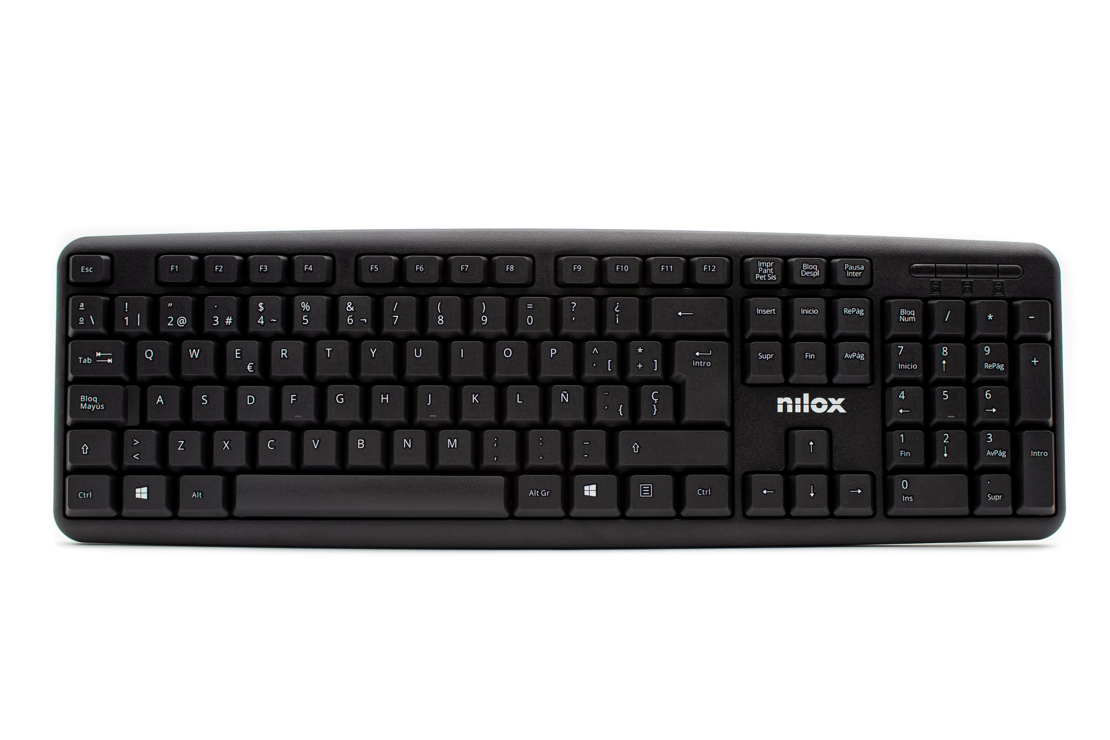 Clavier Nilox NXKBE000002 Noir Espagnol Qwerty QWERTY