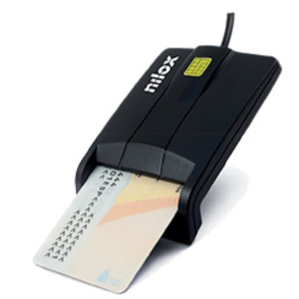 Lecteur de Cartes Nilox NXLD001 Noir CNI (Carte d'identité)