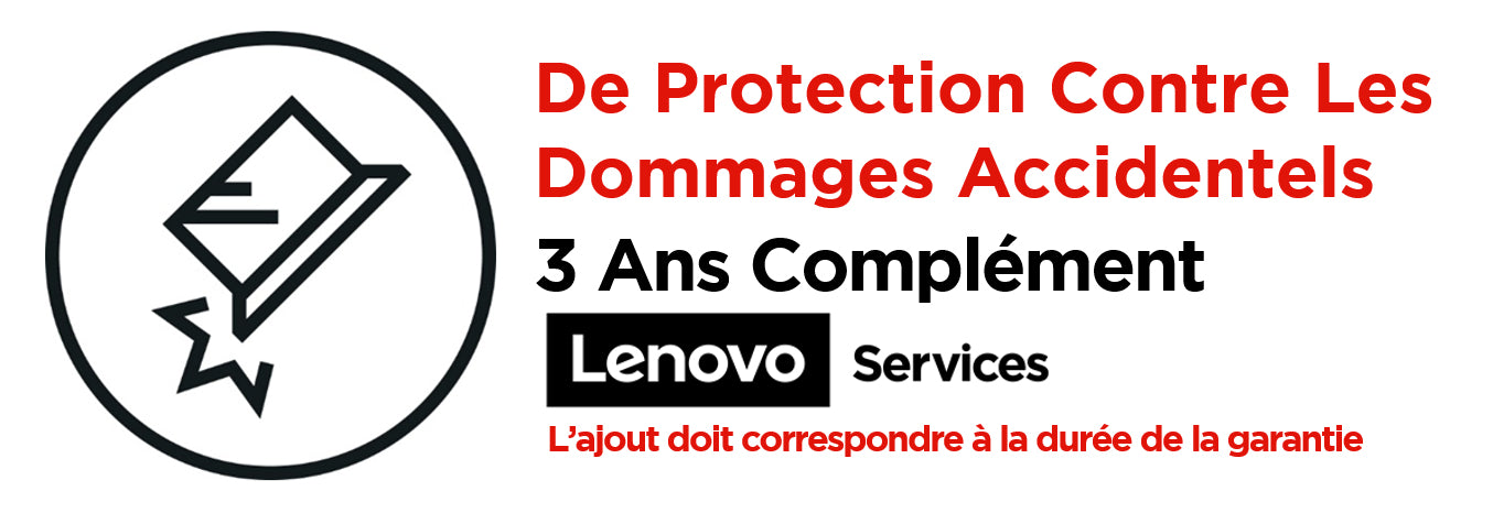 Lenovo Accidental Damage Protection - Couverture des dommages accidentels - 3 années - pour ThinkPad C14 Gen 1 Chromebook, L13 Yoga Gen 4, L15 Gen 4, T14 Gen 4, T14s Gen 4